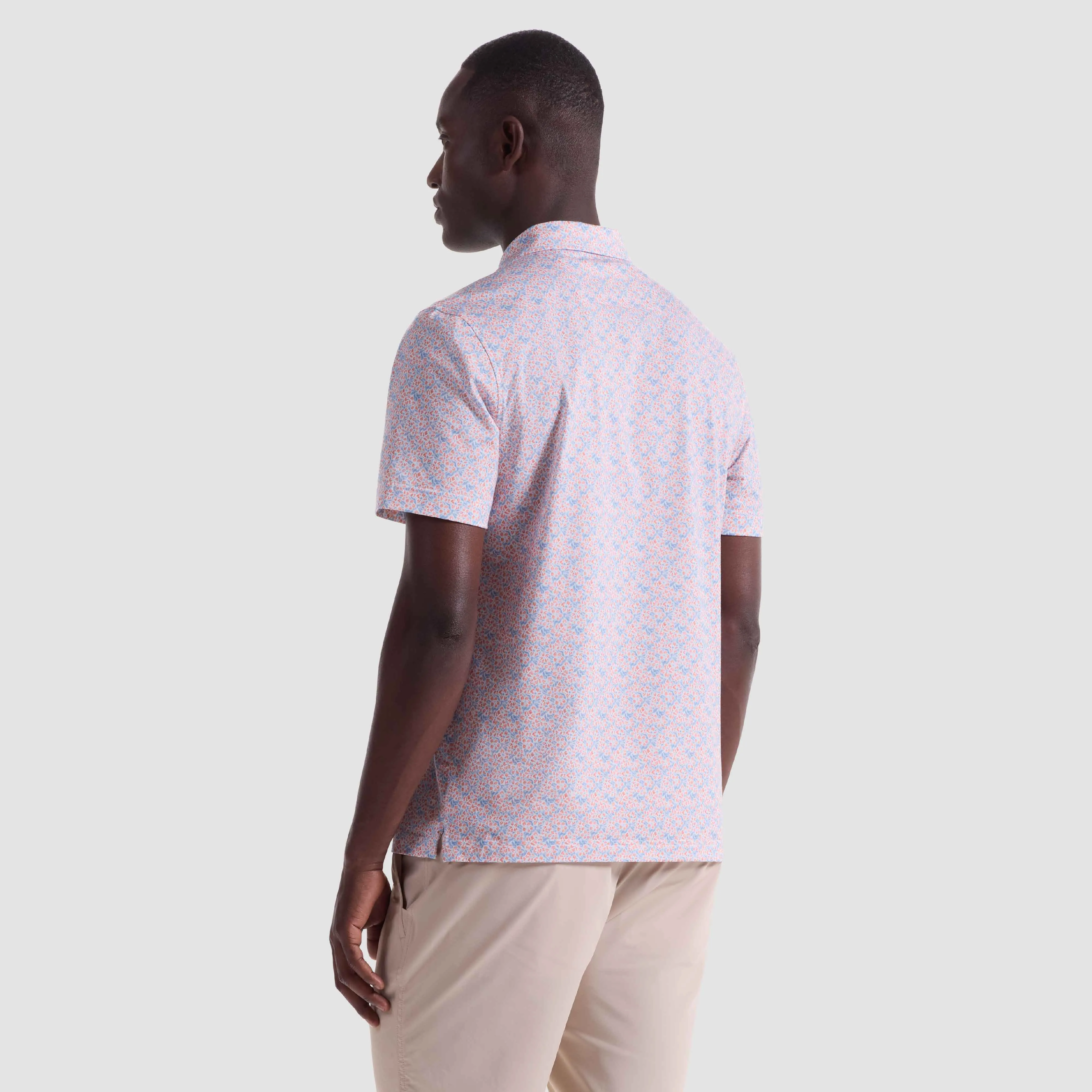 Victor Floral OoohCotton Polo Shirt sold by Bugatchi product image thumbnail 4