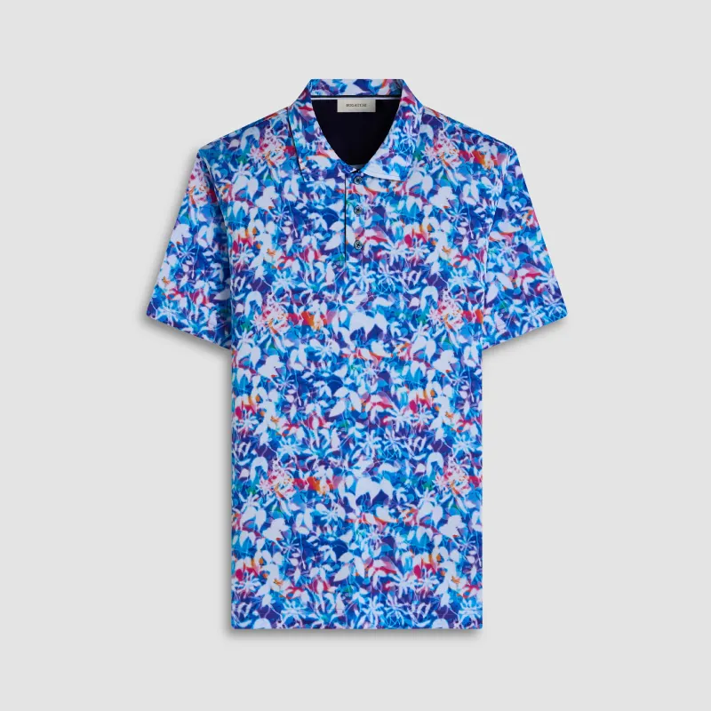 Hendrix Floral Abstract Polo Shirt sold by Bugatchi