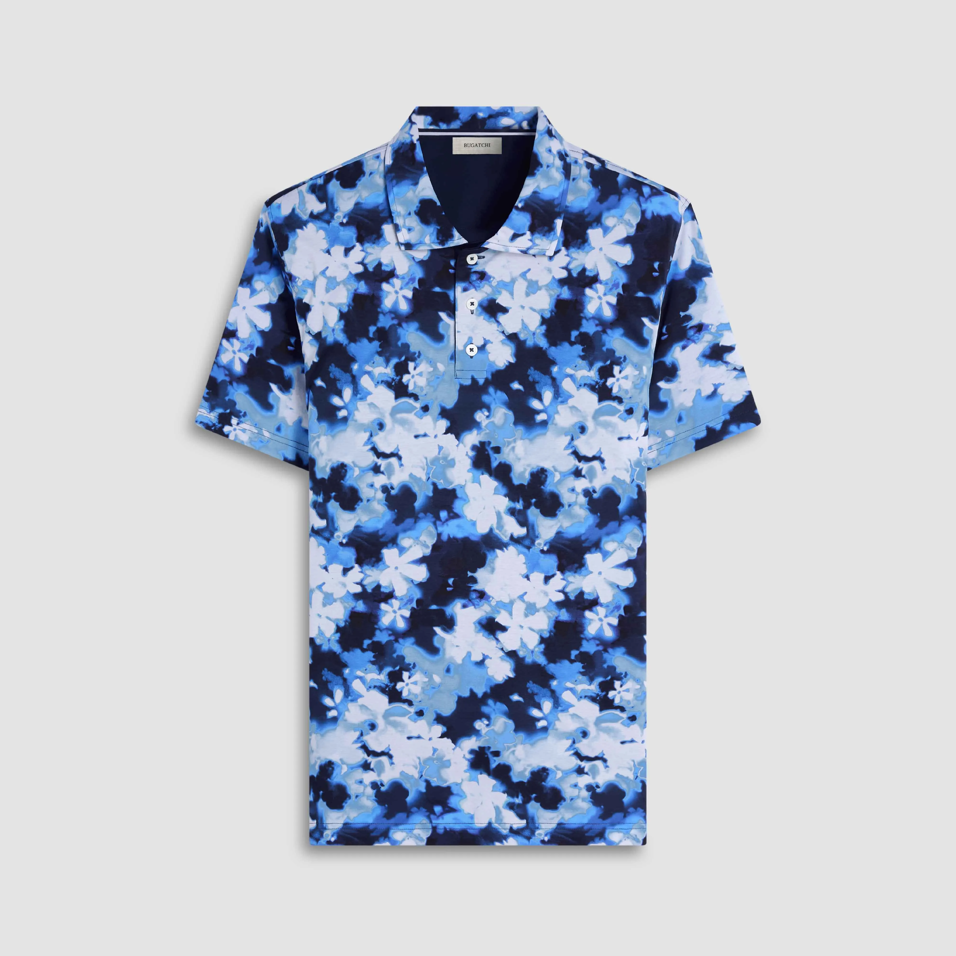 Hendrix Blurred Floral Polo Shirt sold by Bugatchi