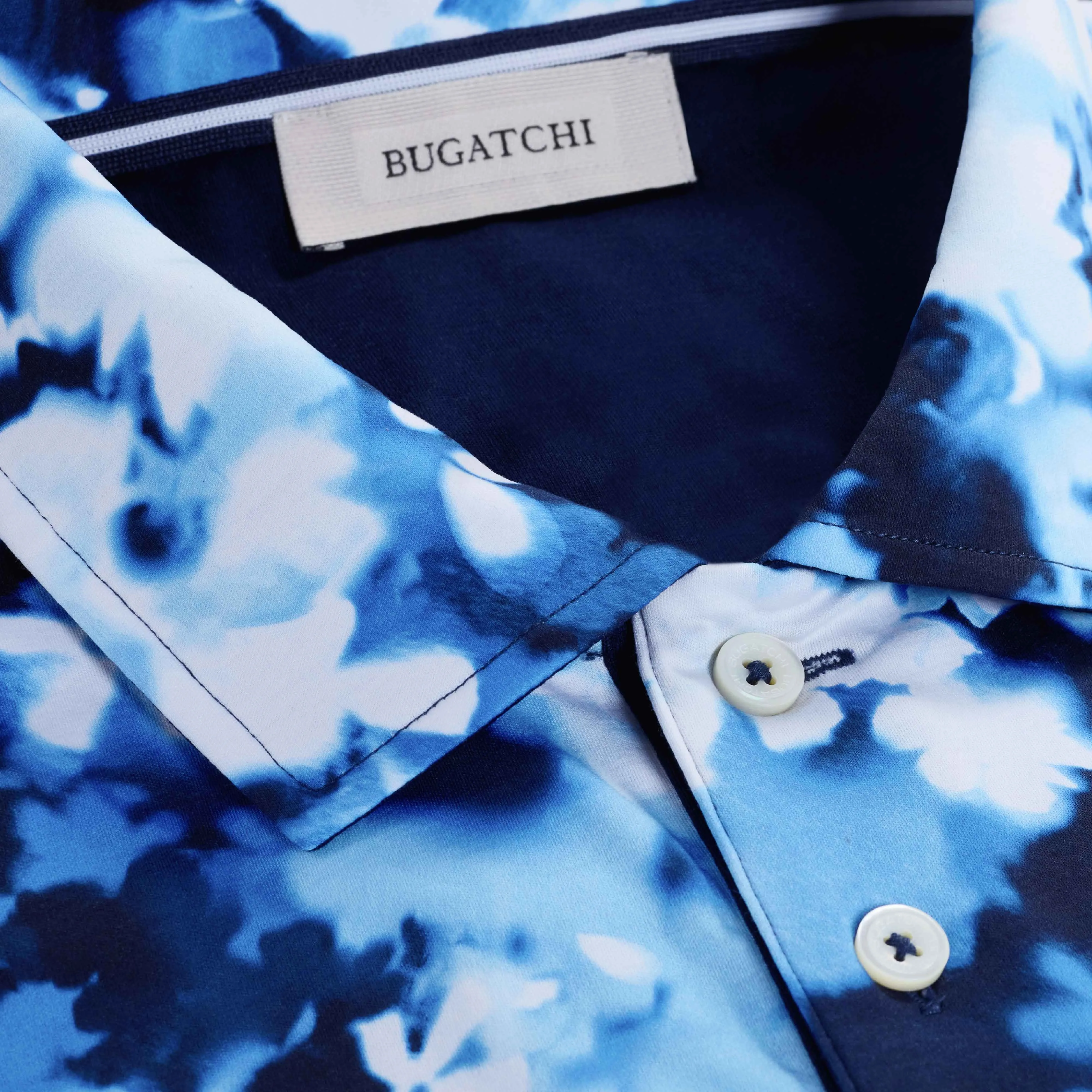 Hendrix Blurred Floral Polo Shirt sold by Bugatchi product image thumbnail 2