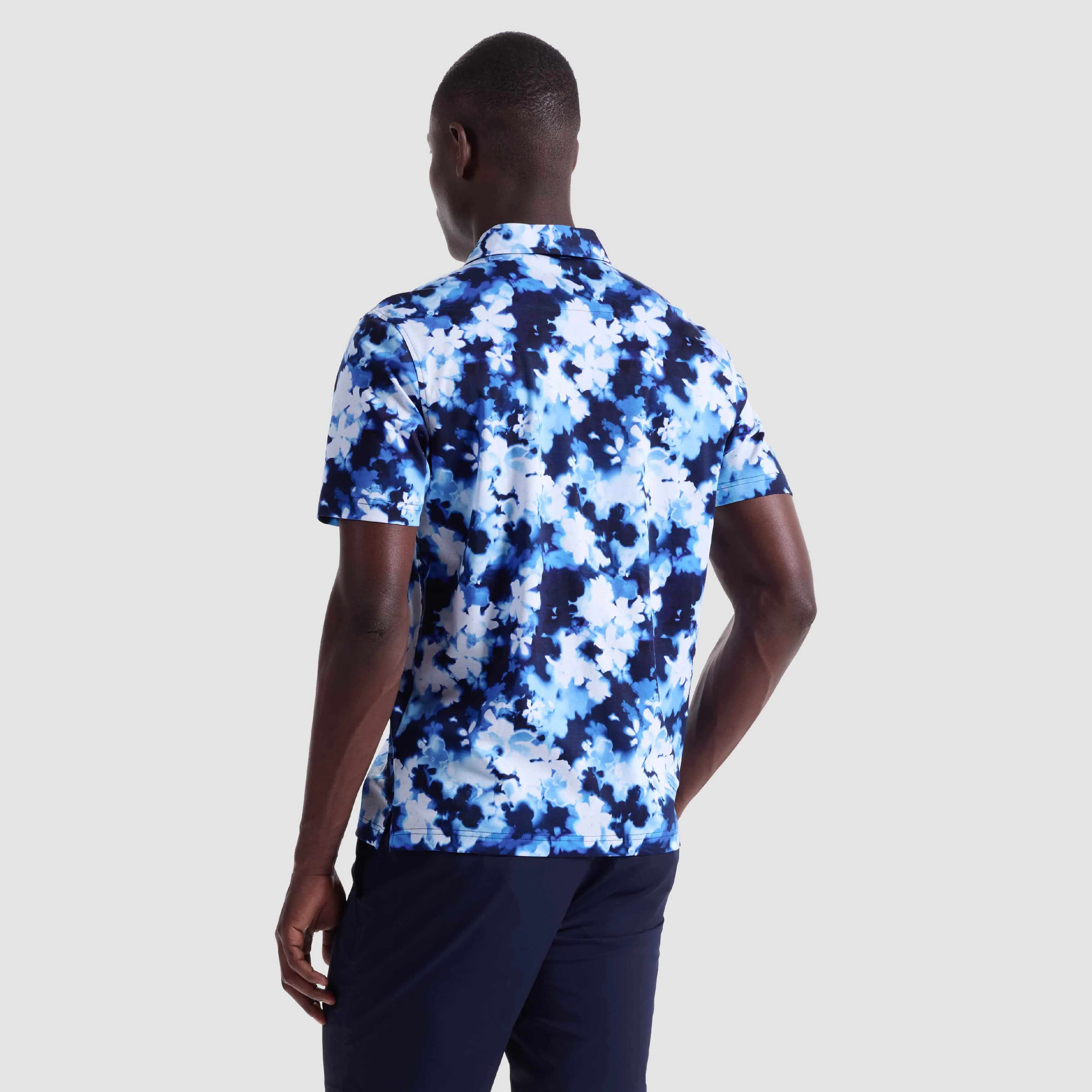Hendrix Blurred Floral Polo Shirt sold by Bugatchi product image thumbnail 5