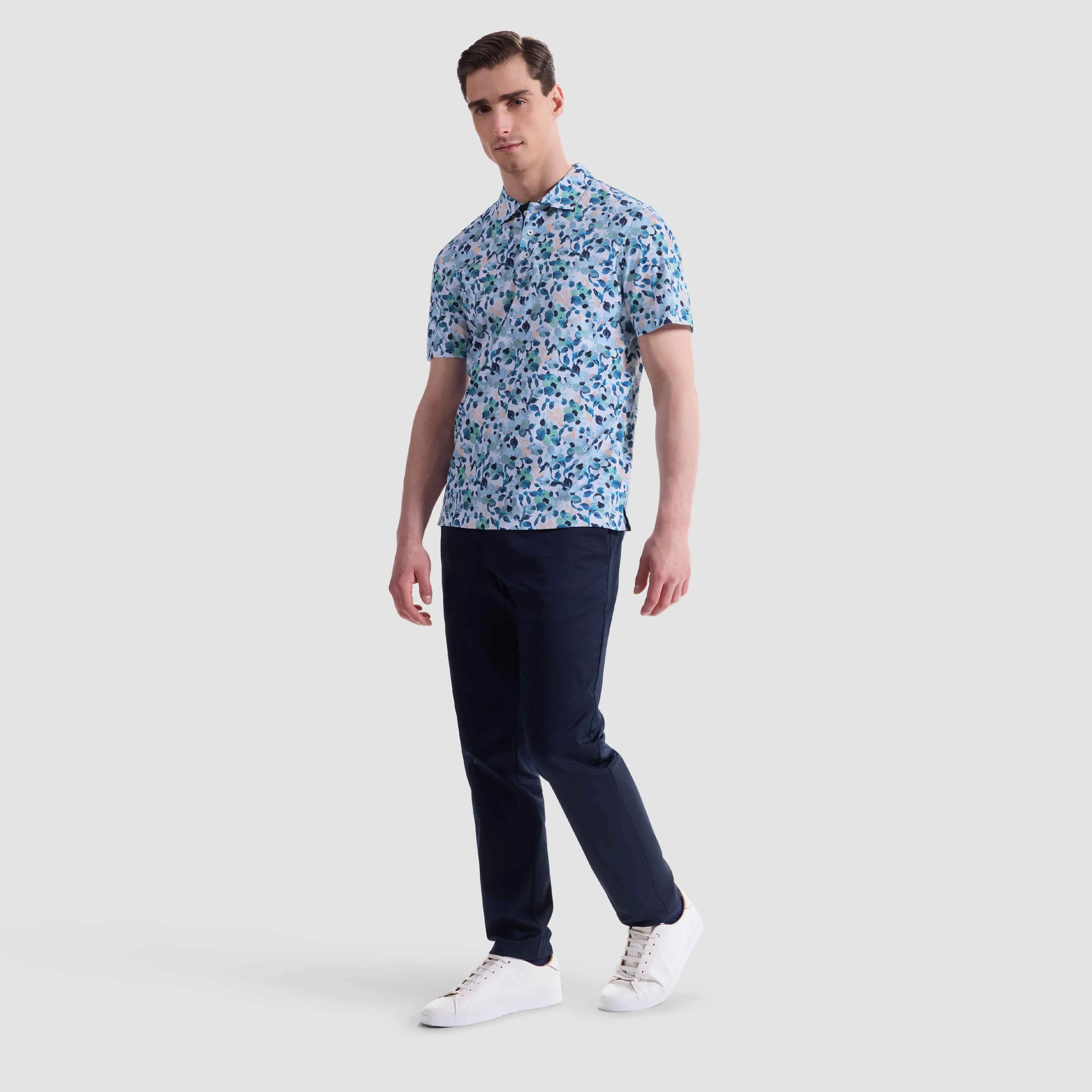 Hendrix Floral Abstract Polo Shirt sold by Bugatchi product image thumbnail 5
