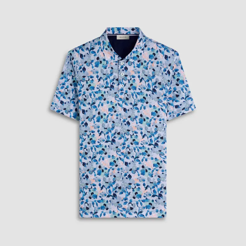 Hendrix Floral Abstract Polo Shirt sold by Bugatchi