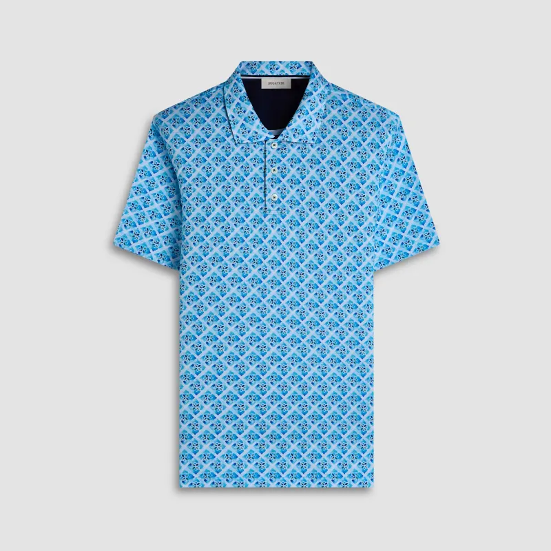Hendrix Floral Tile Polo Shirt sold by Bugatchi