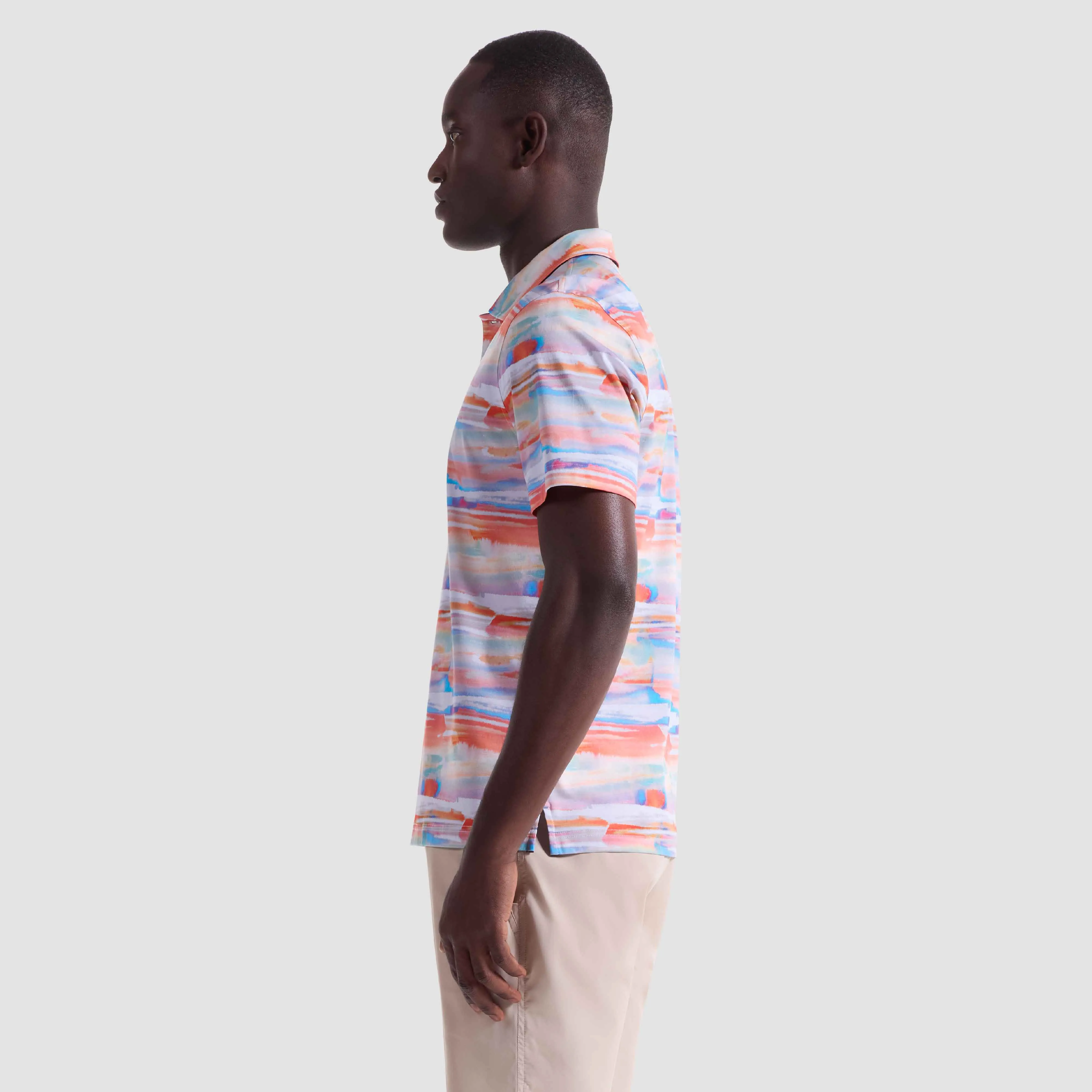 Hendrix Brushstroke Polo Shirt sold by Bugatchi product image thumbnail 3