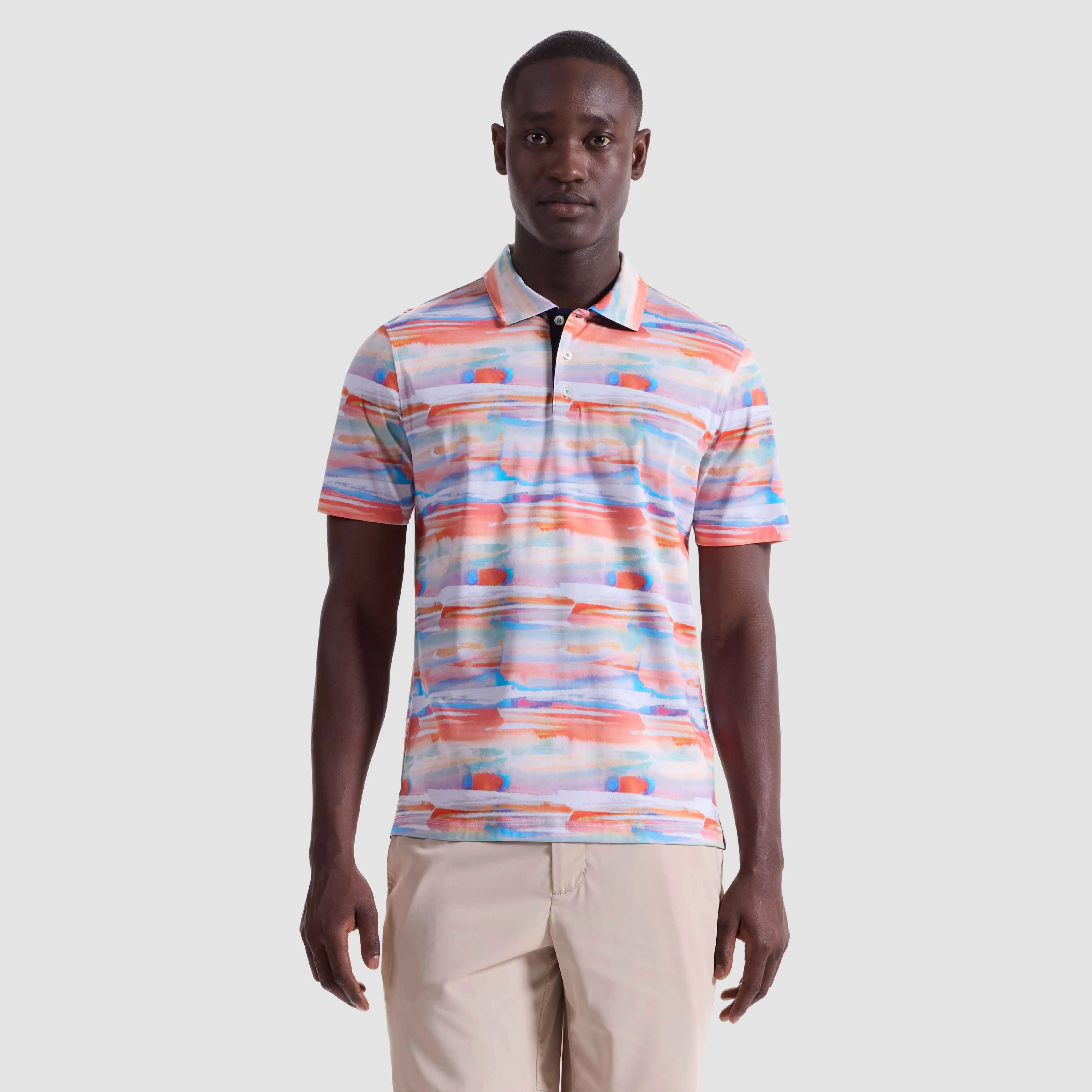 Hendrix Brushstroke Polo Shirt sold by Bugatchi product image thumbnail 2