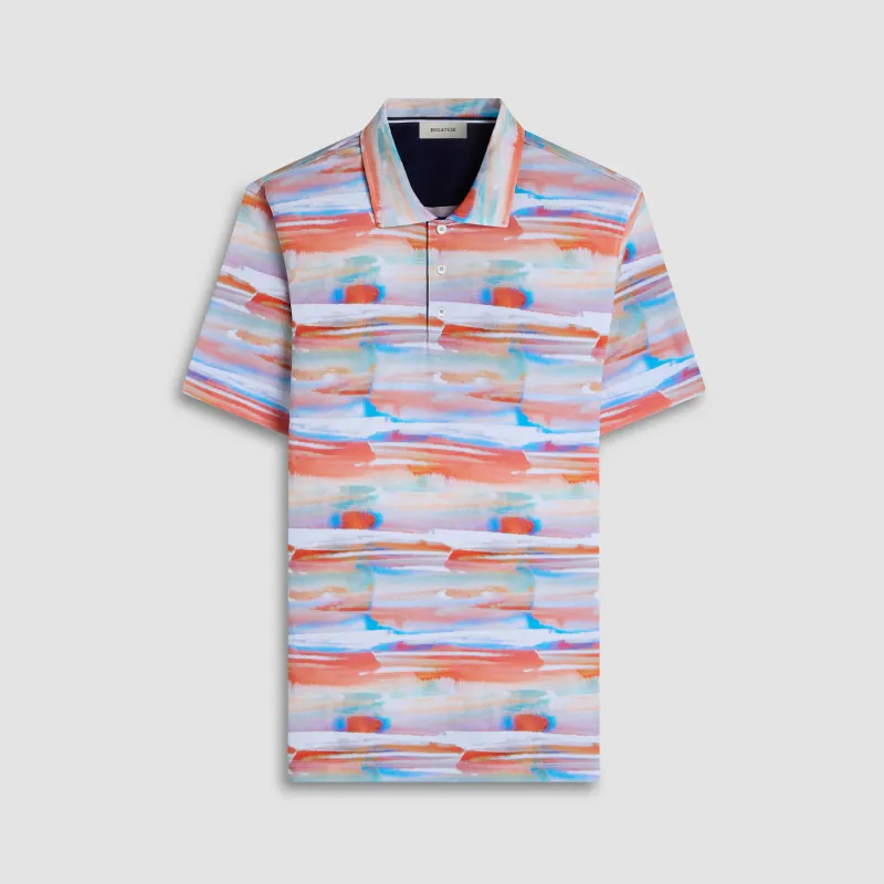 Hendrix Brushstroke Polo Shirt sold by Bugatchi