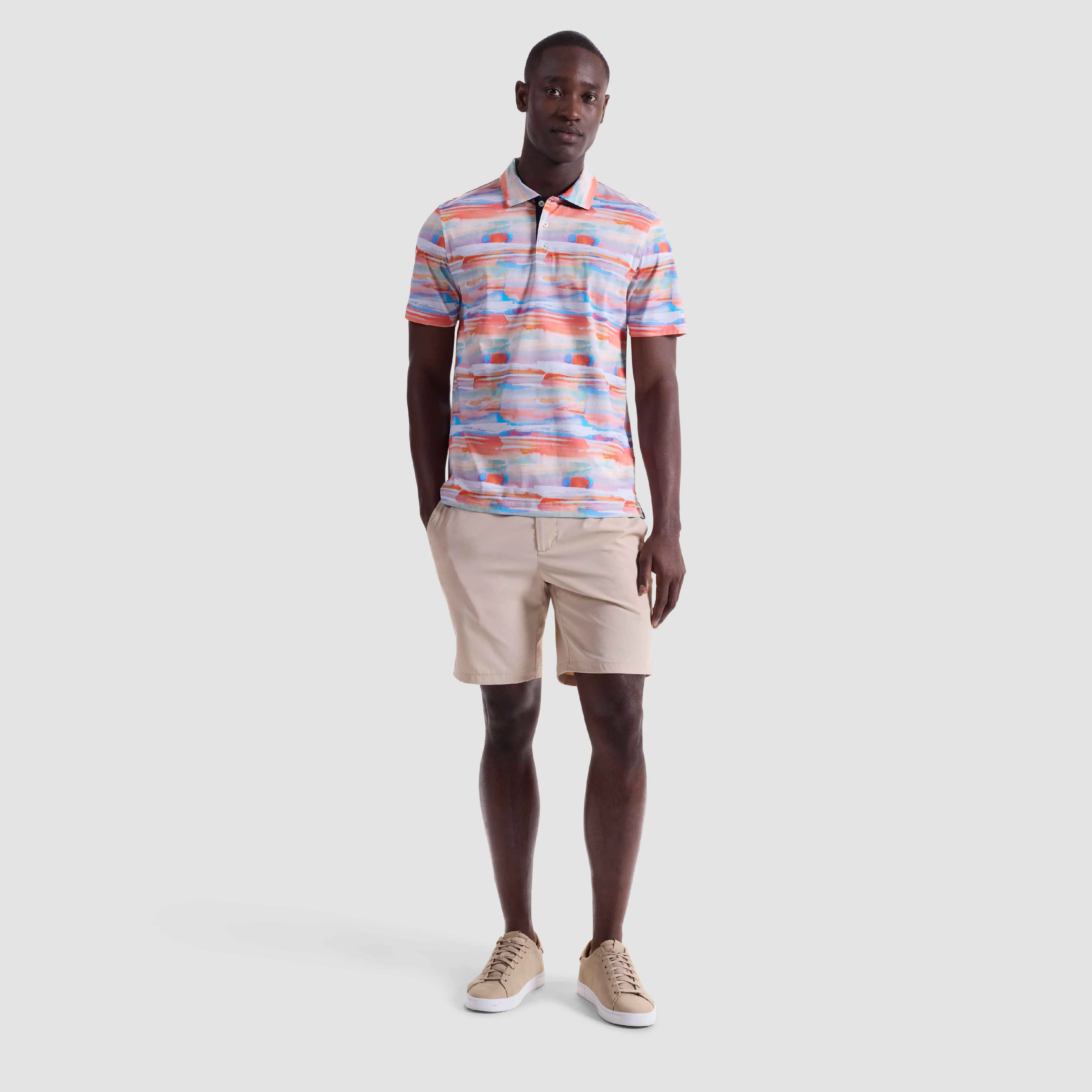 Hendrix Brushstroke Polo Shirt sold by Bugatchi product image thumbnail 5