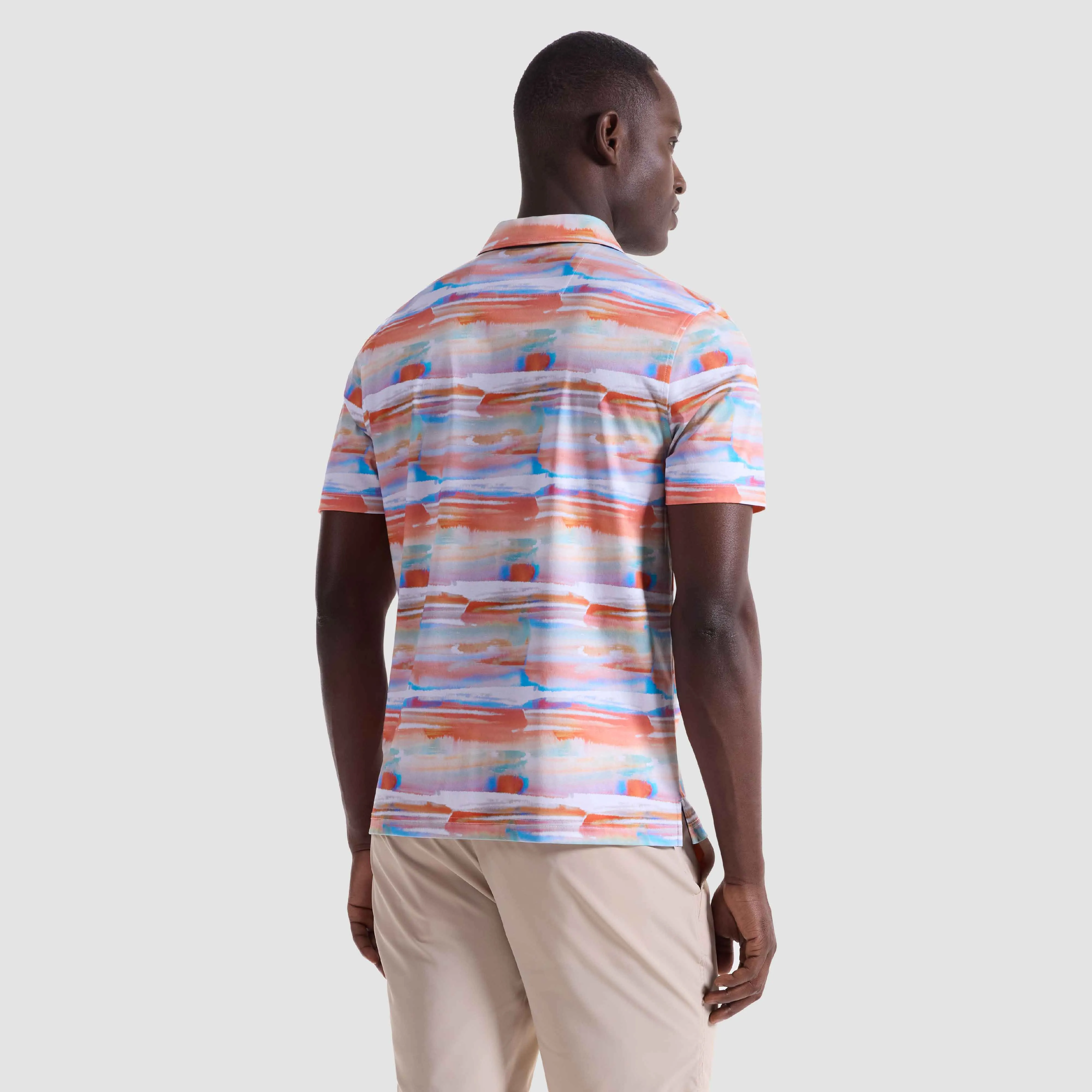 Hendrix Brushstroke Polo Shirt sold by Bugatchi product image thumbnail 4