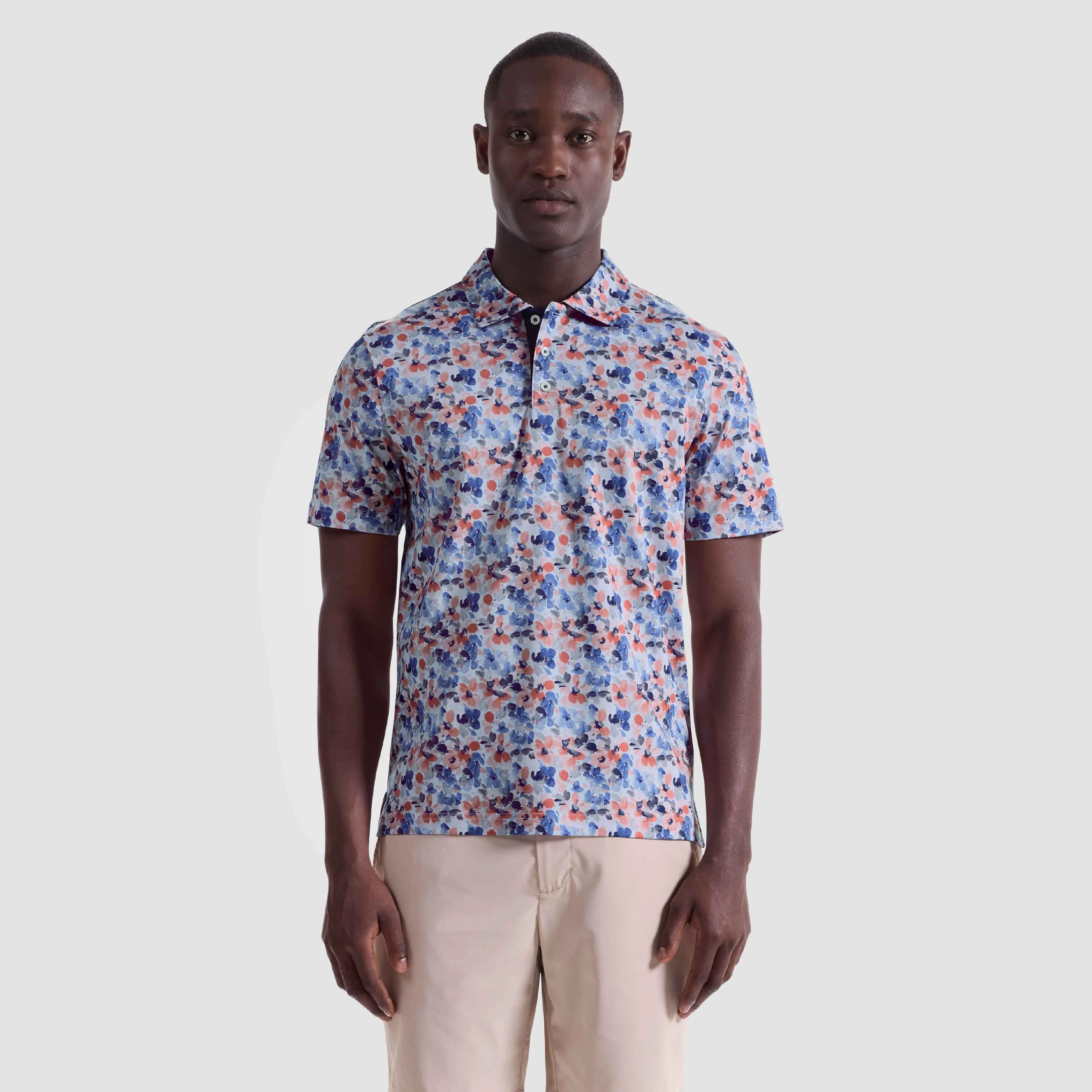 Hendrix Watercolor Floral Polo Shirt sold by Bugatchi product image thumbnail 2