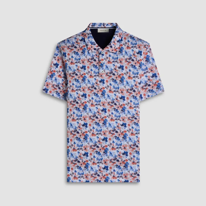Hendrix Watercolor Floral Polo Shirt sold by Bugatchi