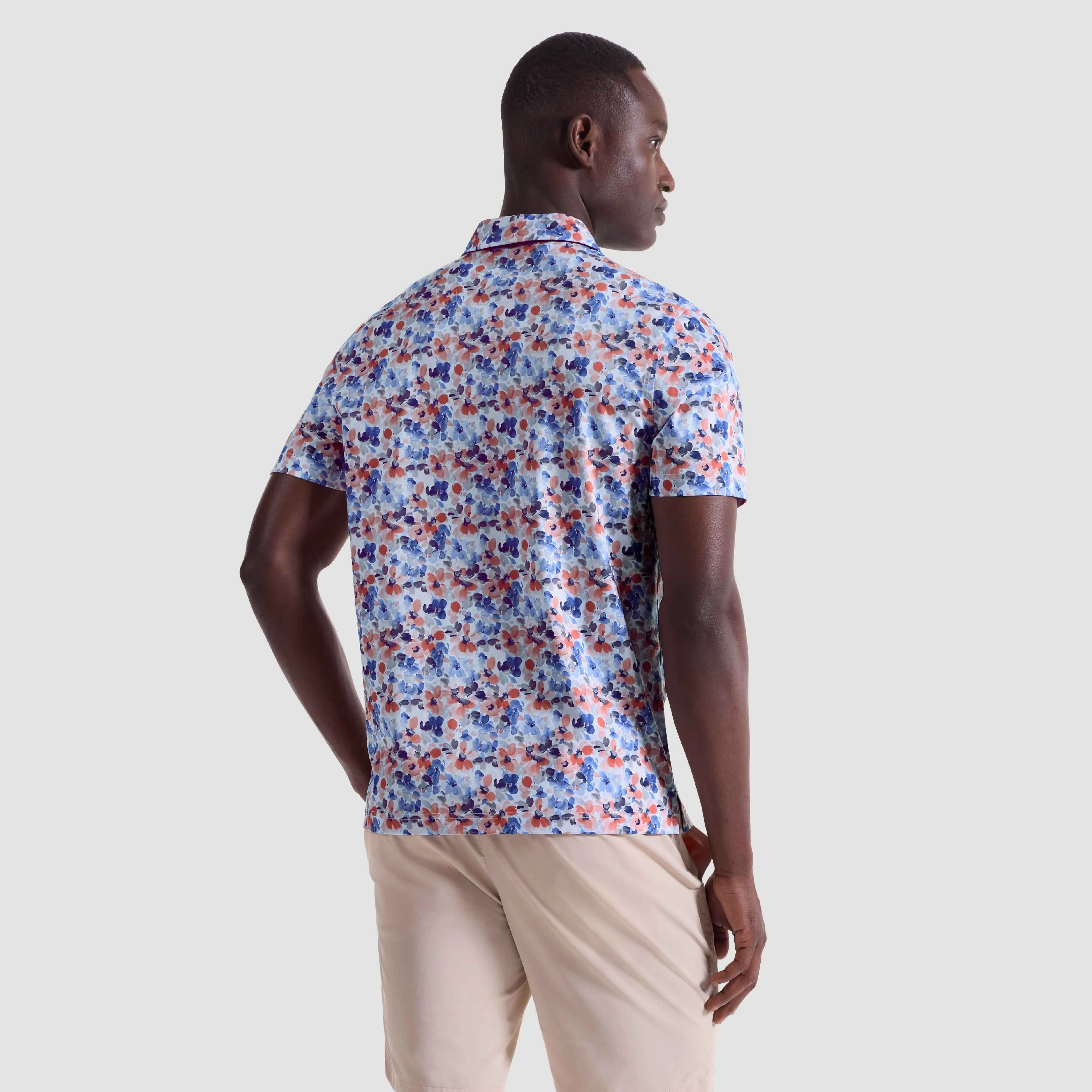 Hendrix Watercolor Floral Polo Shirt sold by Bugatchi product image thumbnail 4