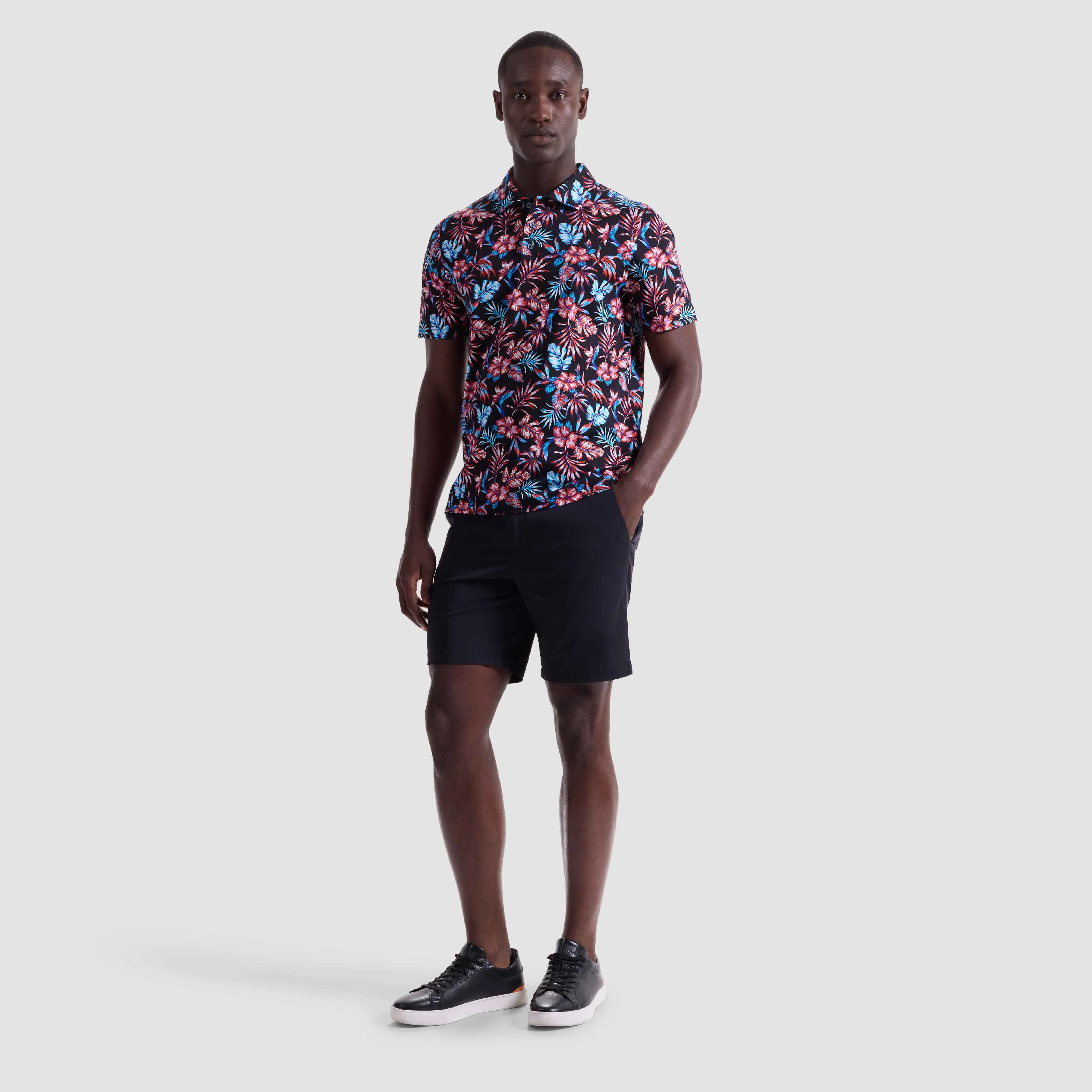 Hendrix Tropical Floral Polo Shirt sold by Bugatchi product image thumbnail 5