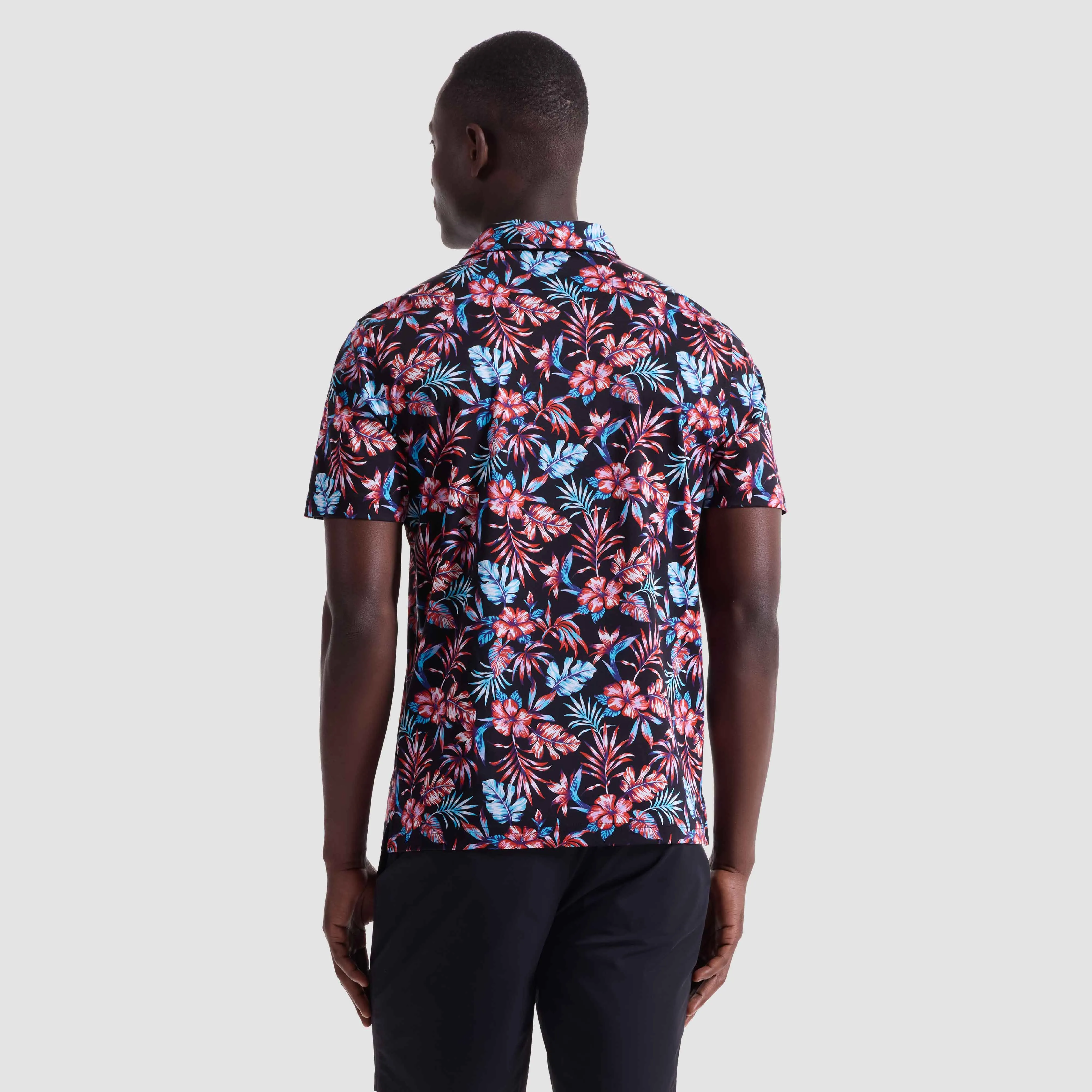 Hendrix Tropical Floral Polo Shirt sold by Bugatchi product image thumbnail 4