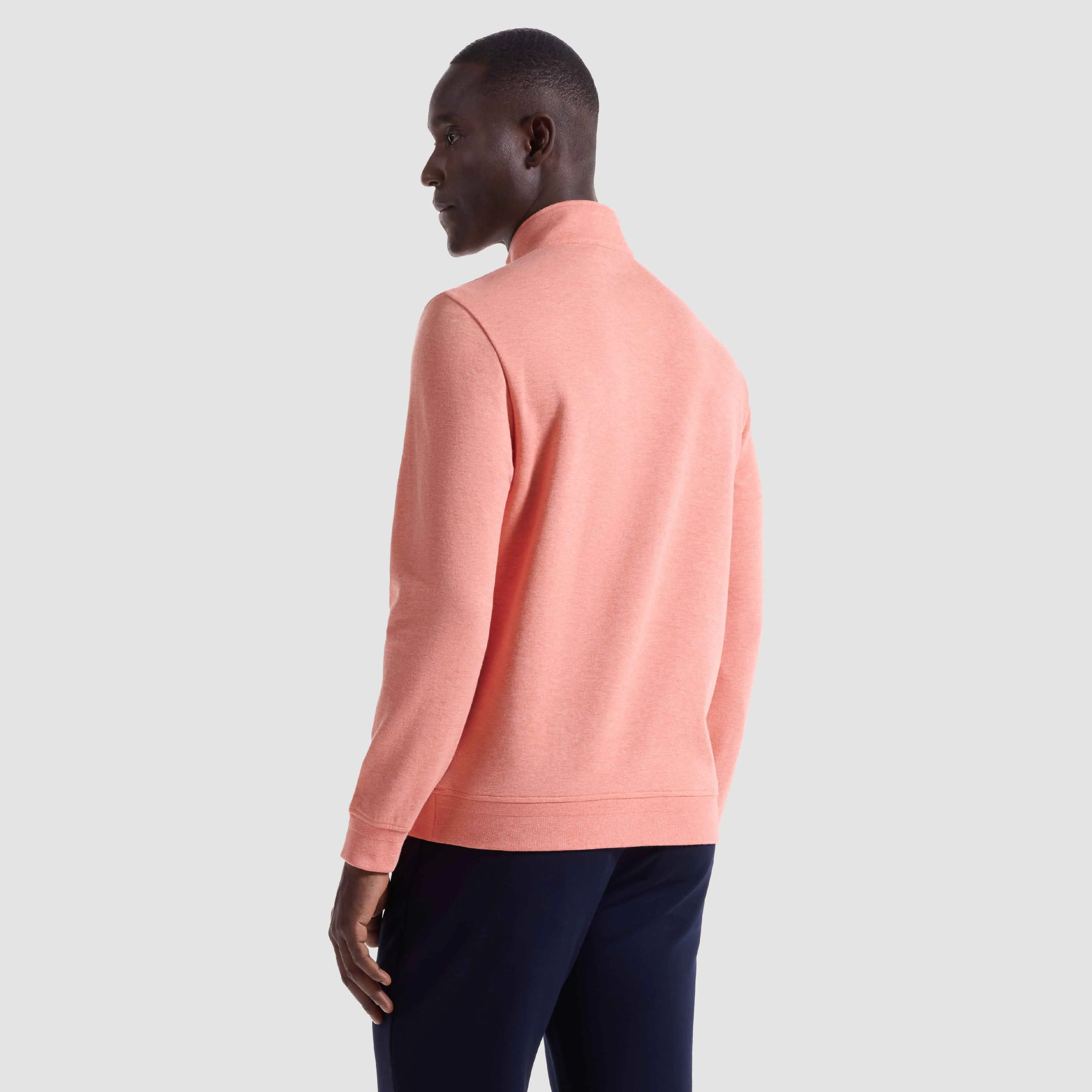 Chevron Melange Quarter Zip Pullover sold by Bugatchi product image thumbnail 4