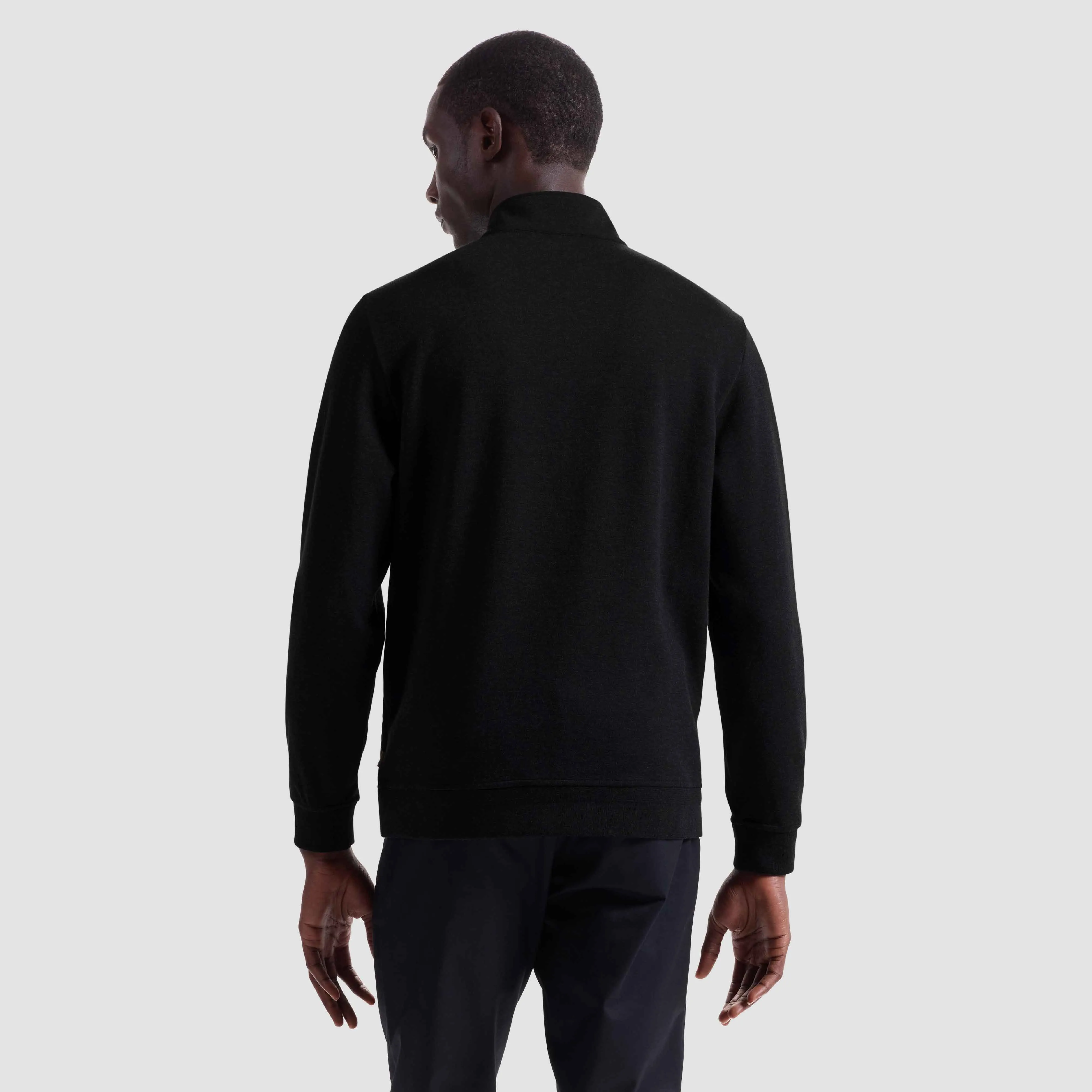 Chevron Melange Quarter Zip Pullover sold by Bugatchi product image thumbnail 4