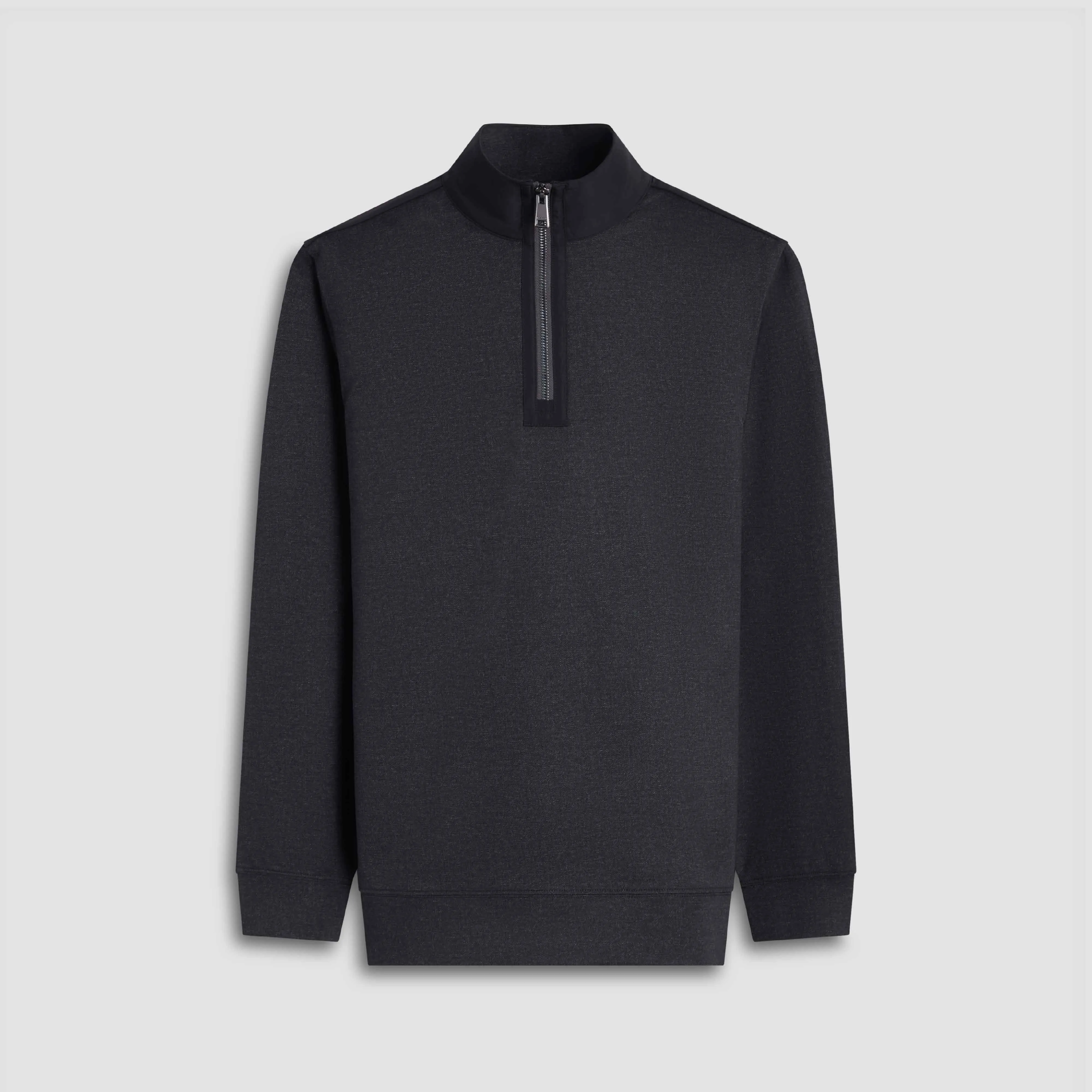 Twill-Effect Performance Quarter Zip sold by Bugatchi