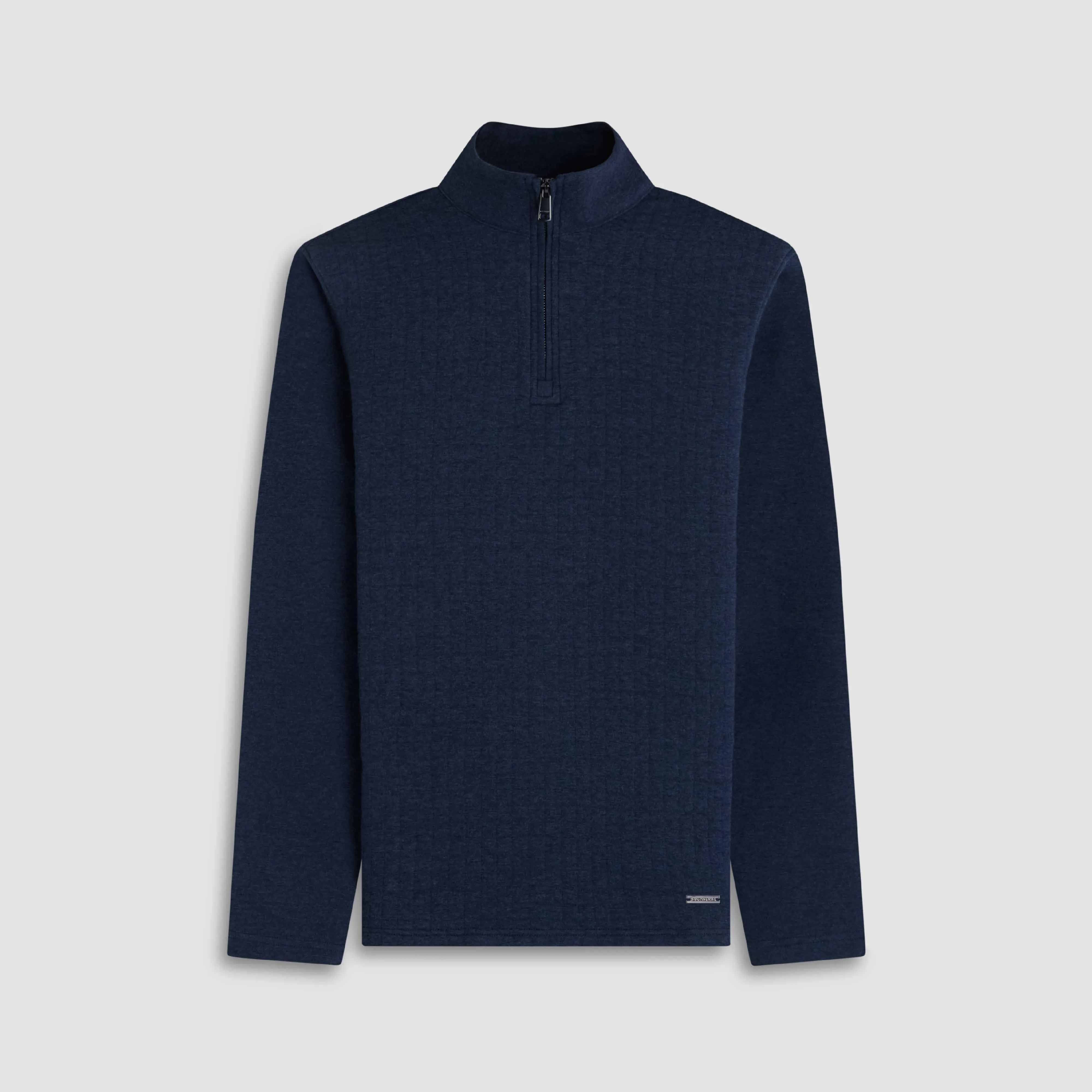 Heathered Waffle Knit Quarter Zip sold by Bugatchi