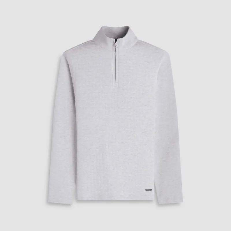 Heathered Waffle Knit Quarter Zip sold by Bugatchi
