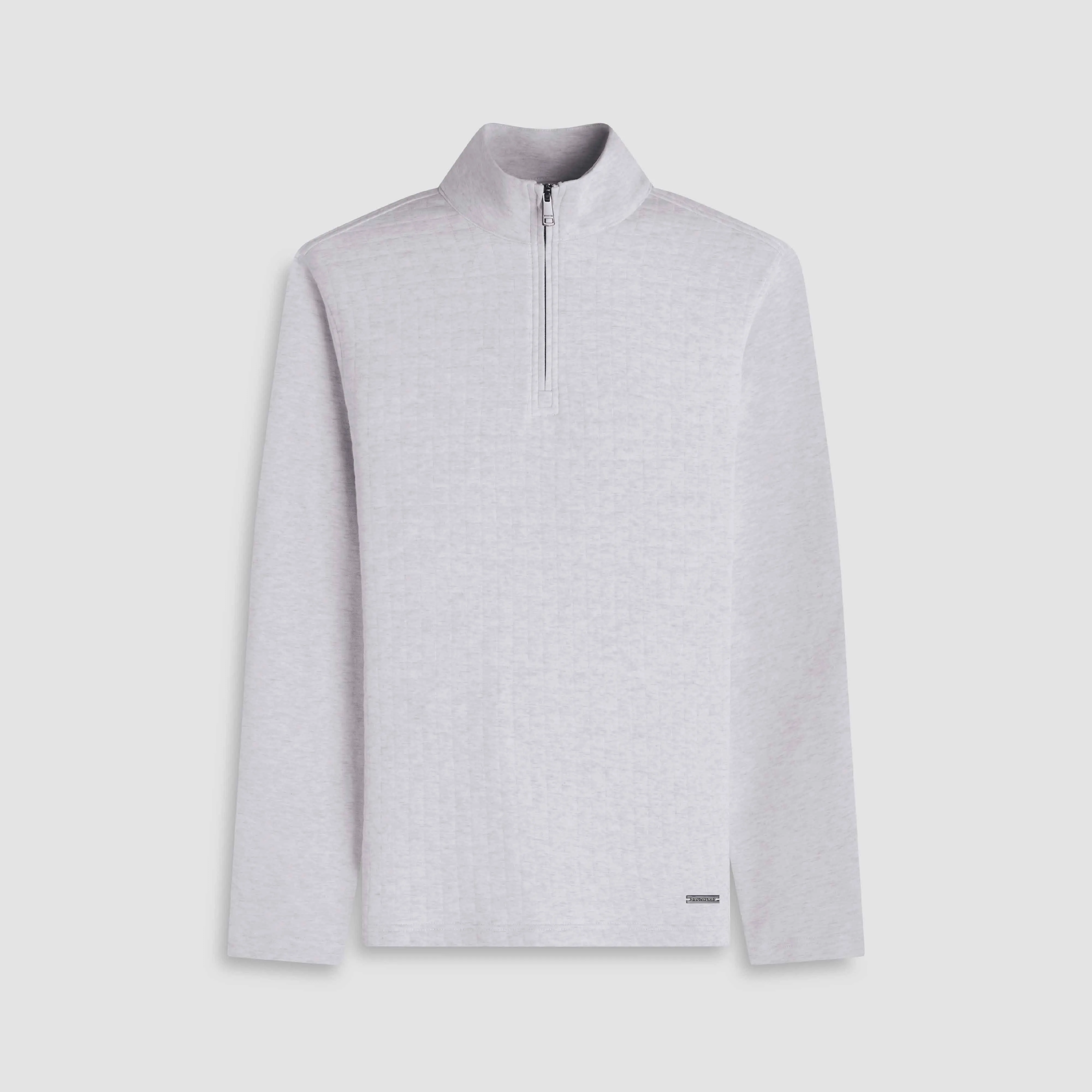 Heathered Waffle Knit Quarter Zip sold by Bugatchi