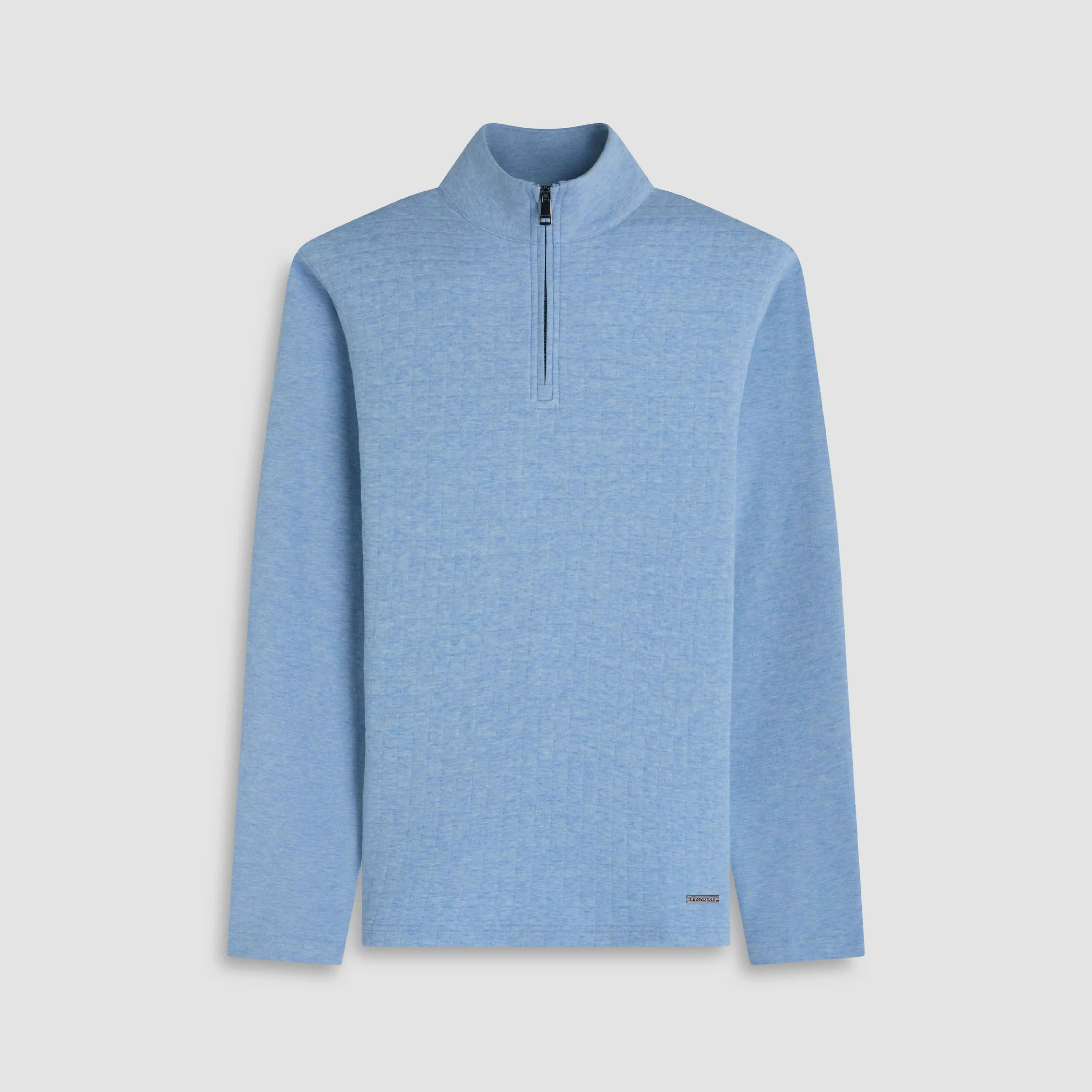 Heathered Waffle Knit Quarter Zip sold by Bugatchi