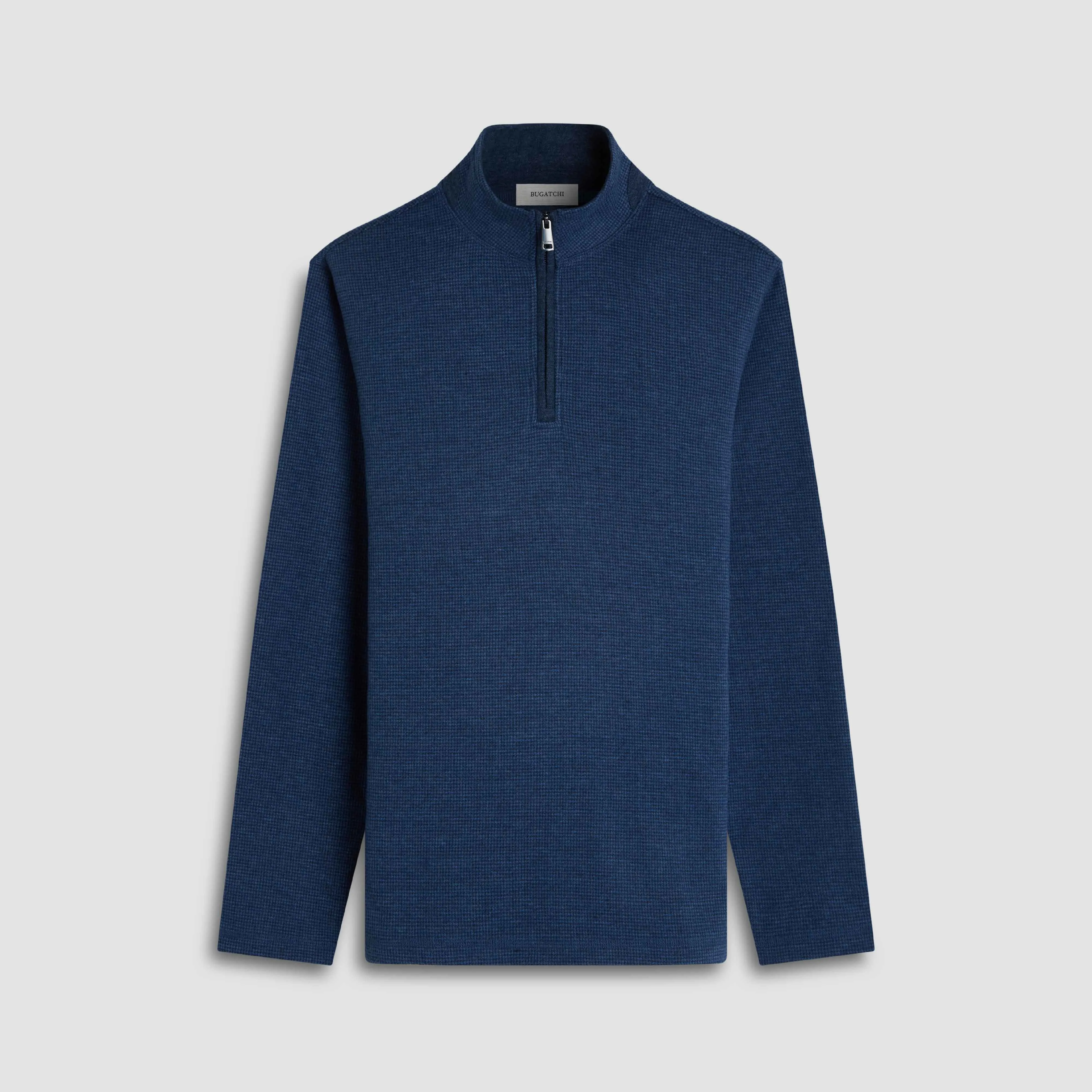 Houndstooth Performance Quarter Zip sold by Bugatchi