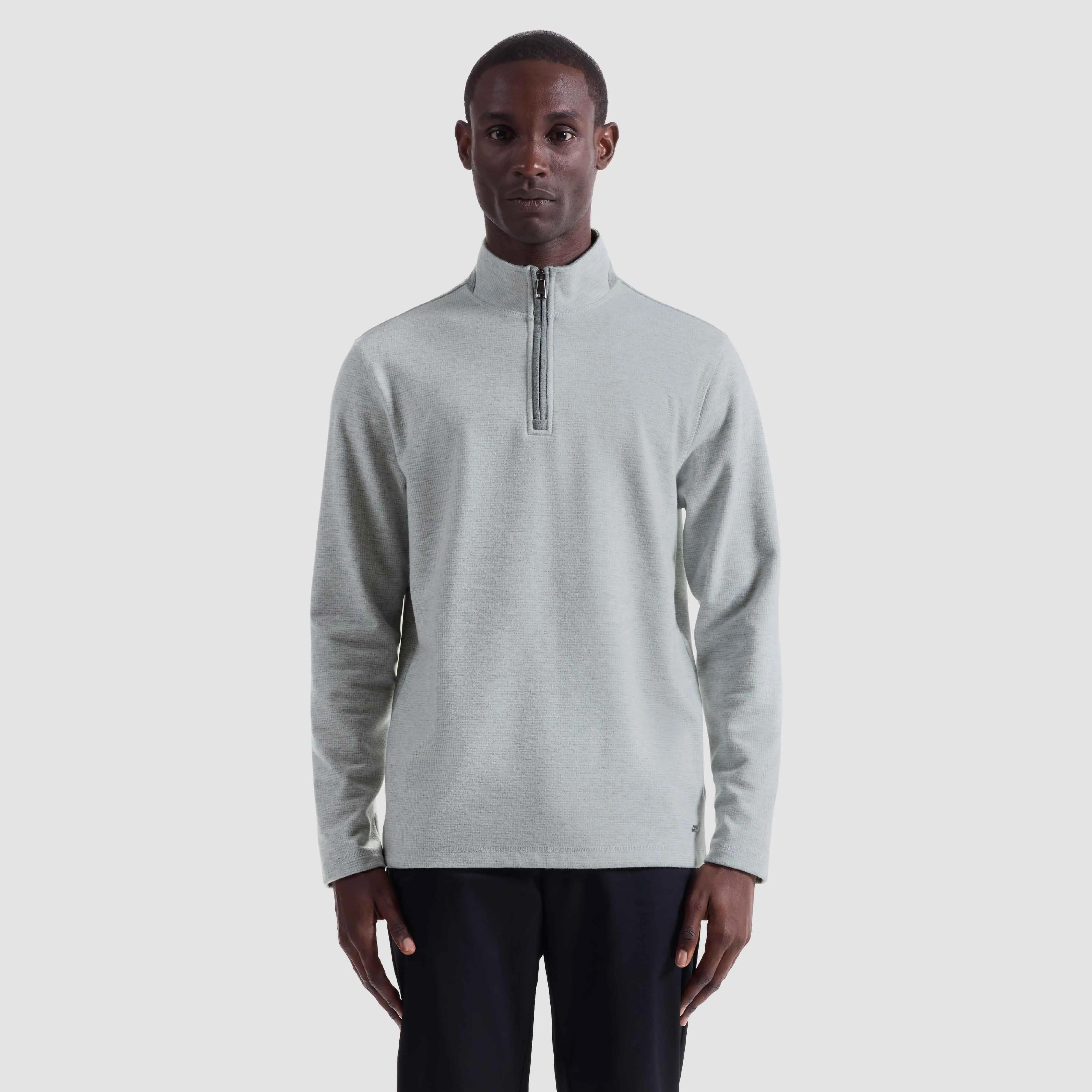 Houndstooth Performance Quarter Zip sold by Bugatchi product image thumbnail 2
