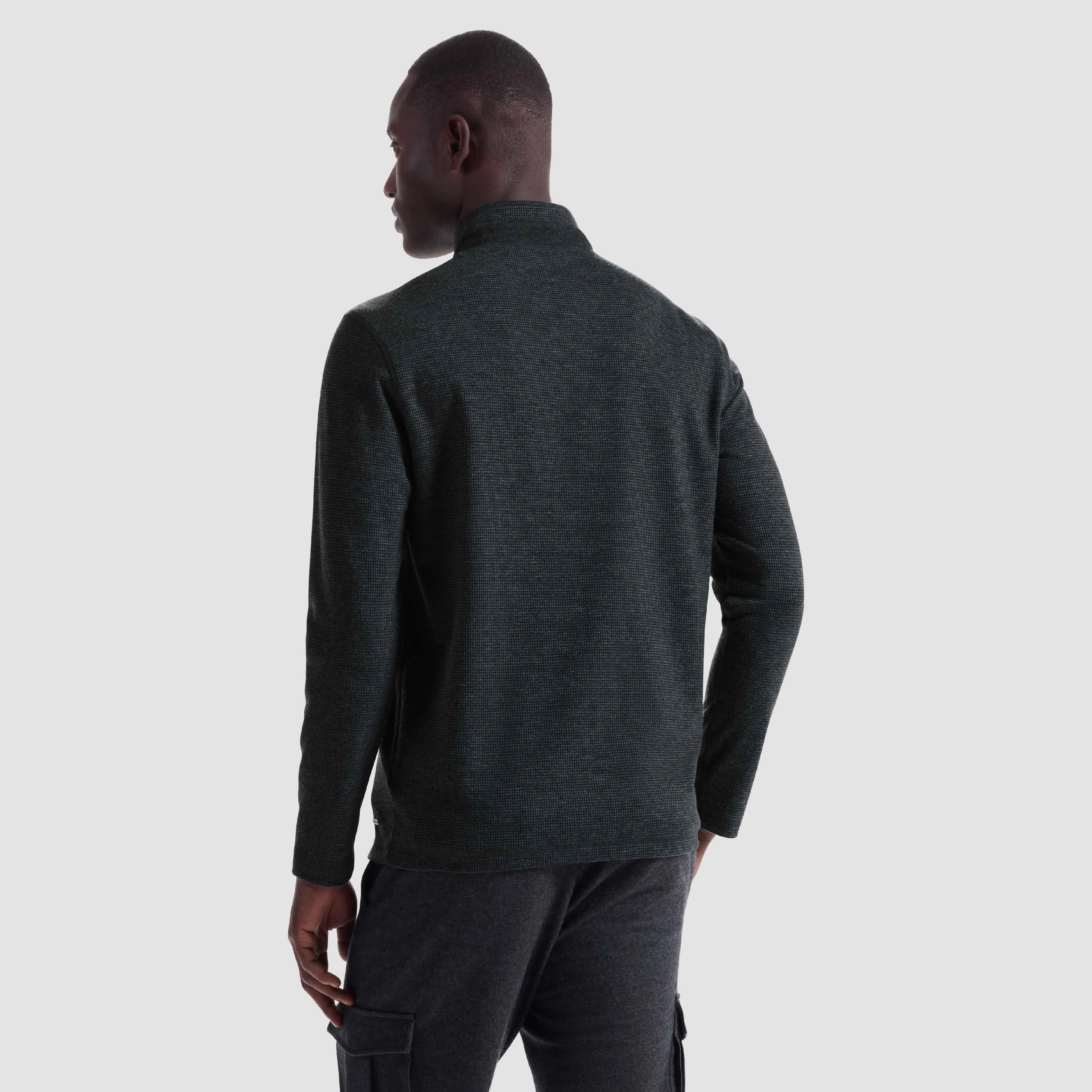 Houndstooth Performance Quarter Zip sold by Bugatchi product image thumbnail 4