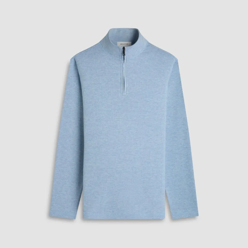 Houndstooth Performance Quarter Zip sold by Bugatchi