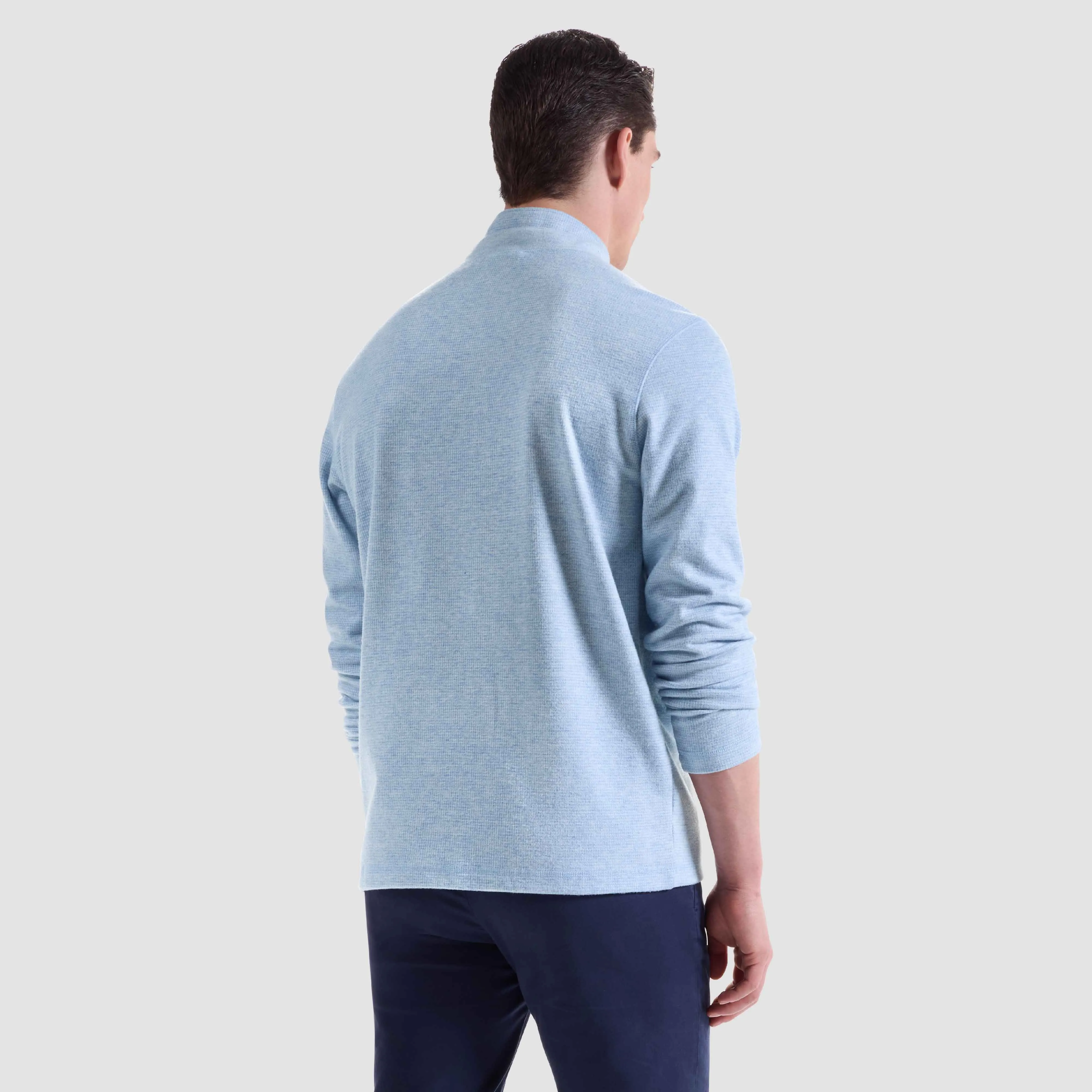 Houndstooth Performance Quarter Zip sold by Bugatchi product image thumbnail 4