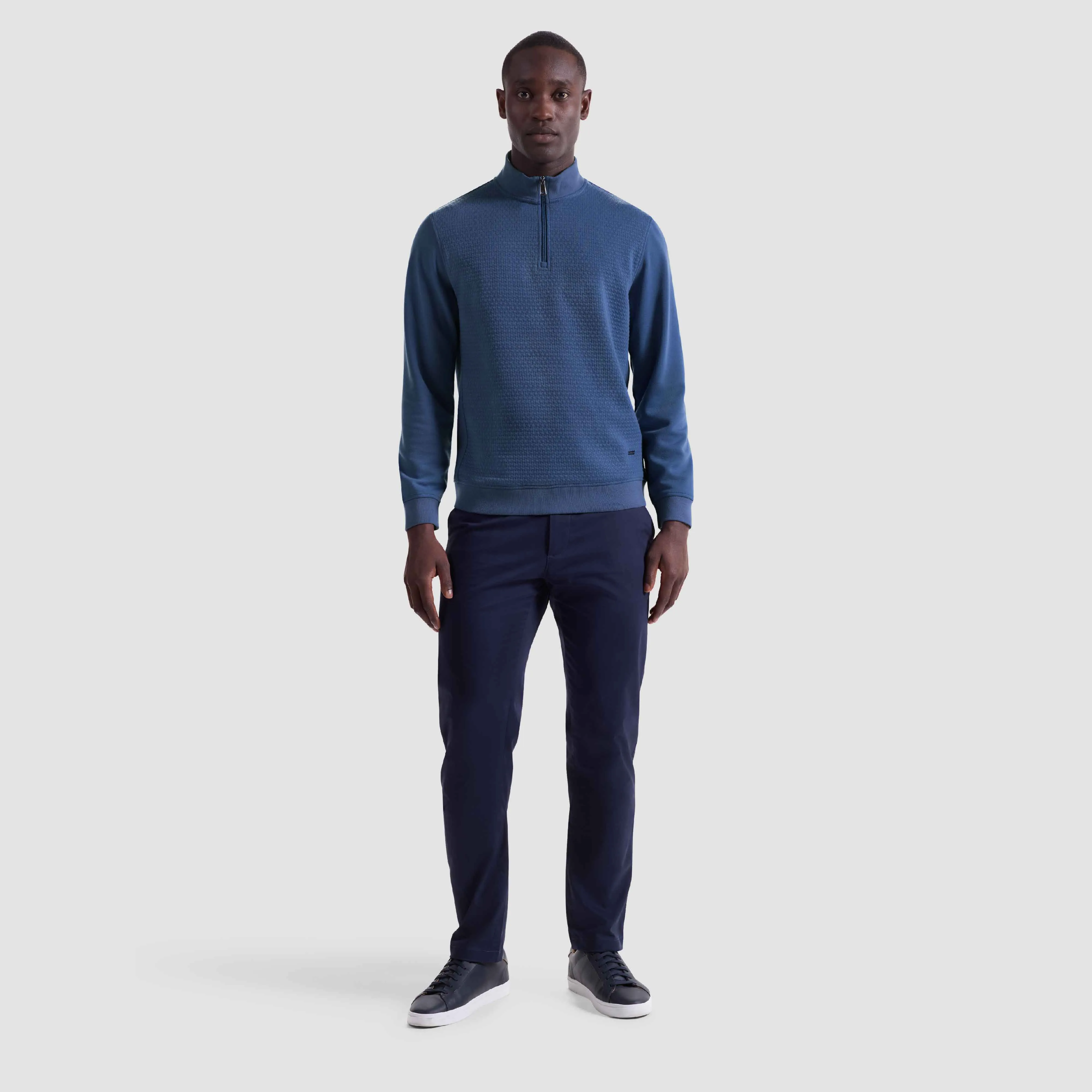Basketweave Performance Quarter Zip sold by Bugatchi product image thumbnail 5