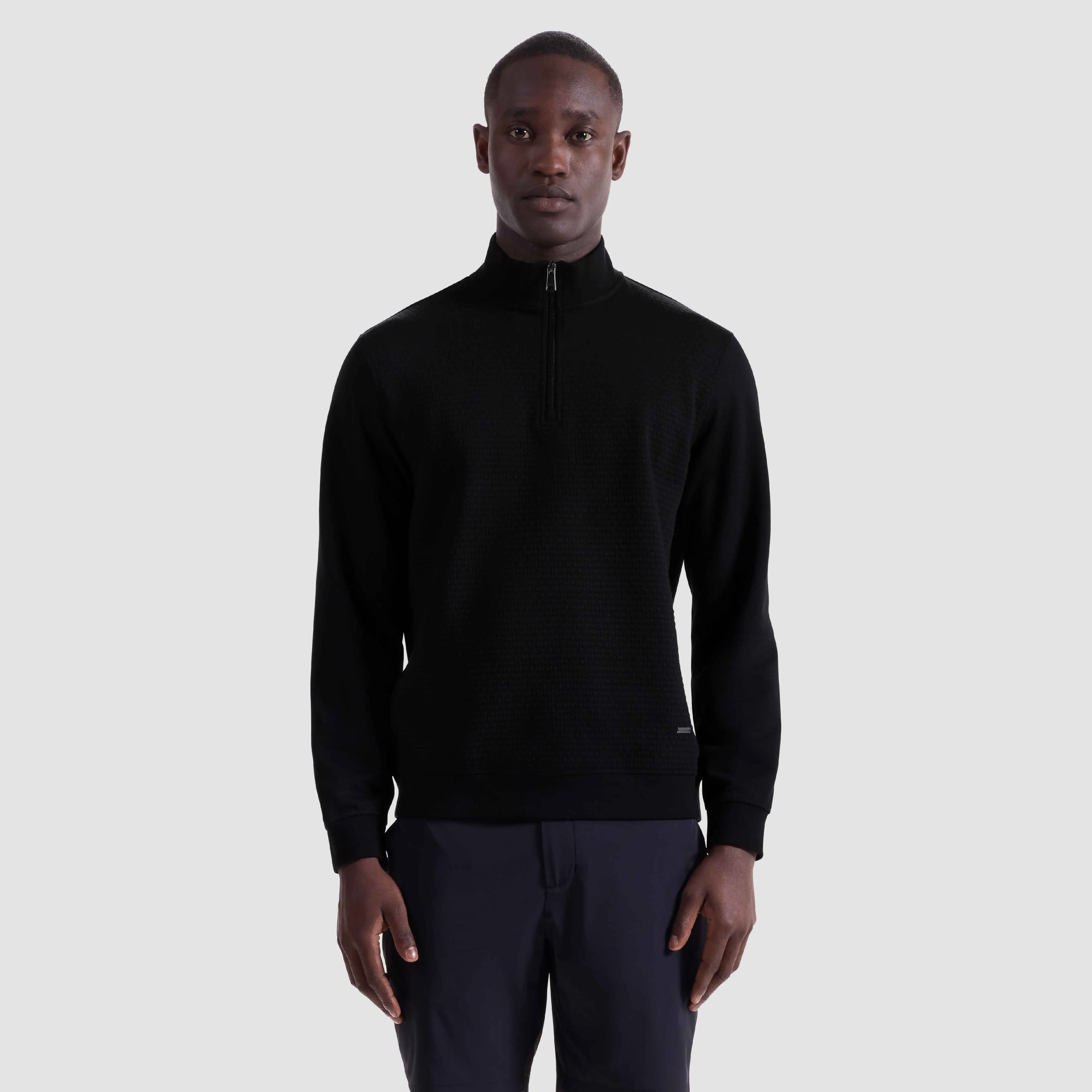 Basketweave Performance Quarter Zip sold by Bugatchi product image thumbnail 2