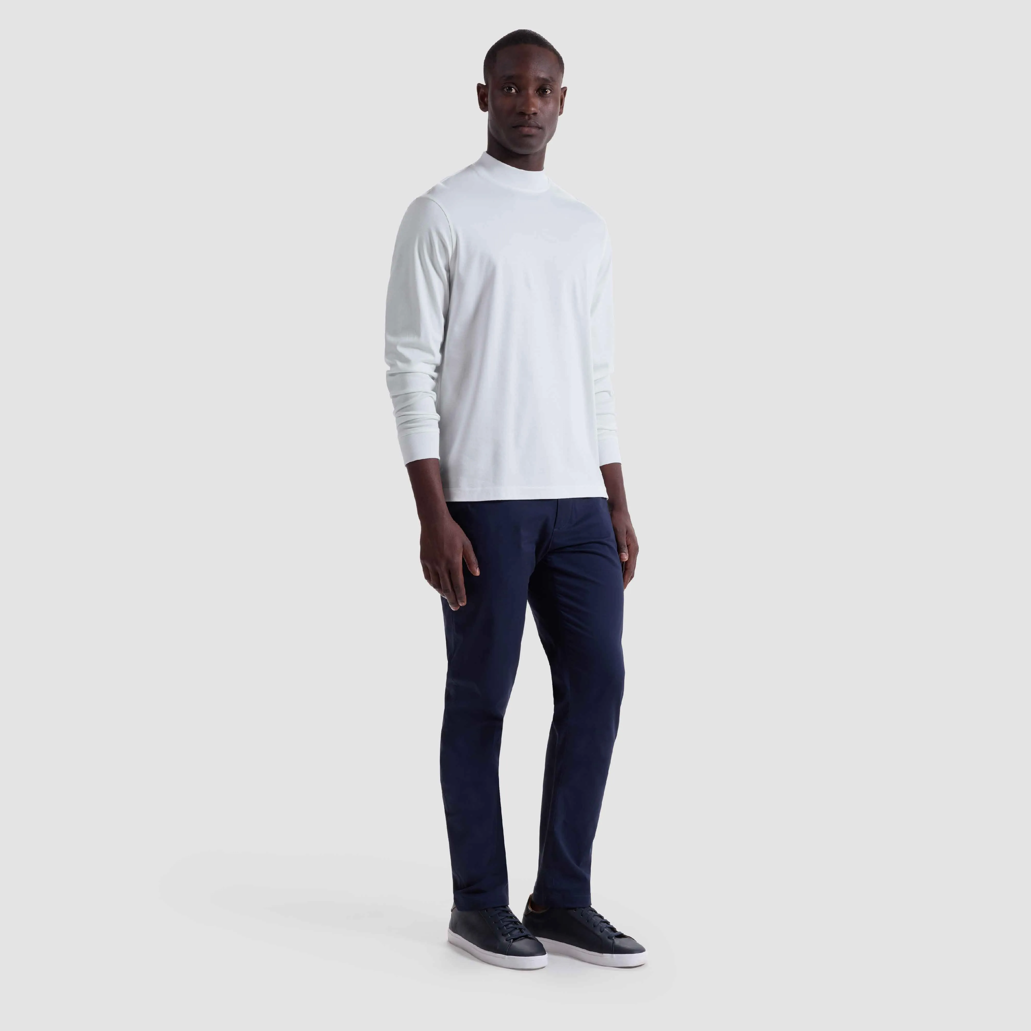 Solid Mock Neck Long Sleeve Tee sold by Bugatchi product image thumbnail 5