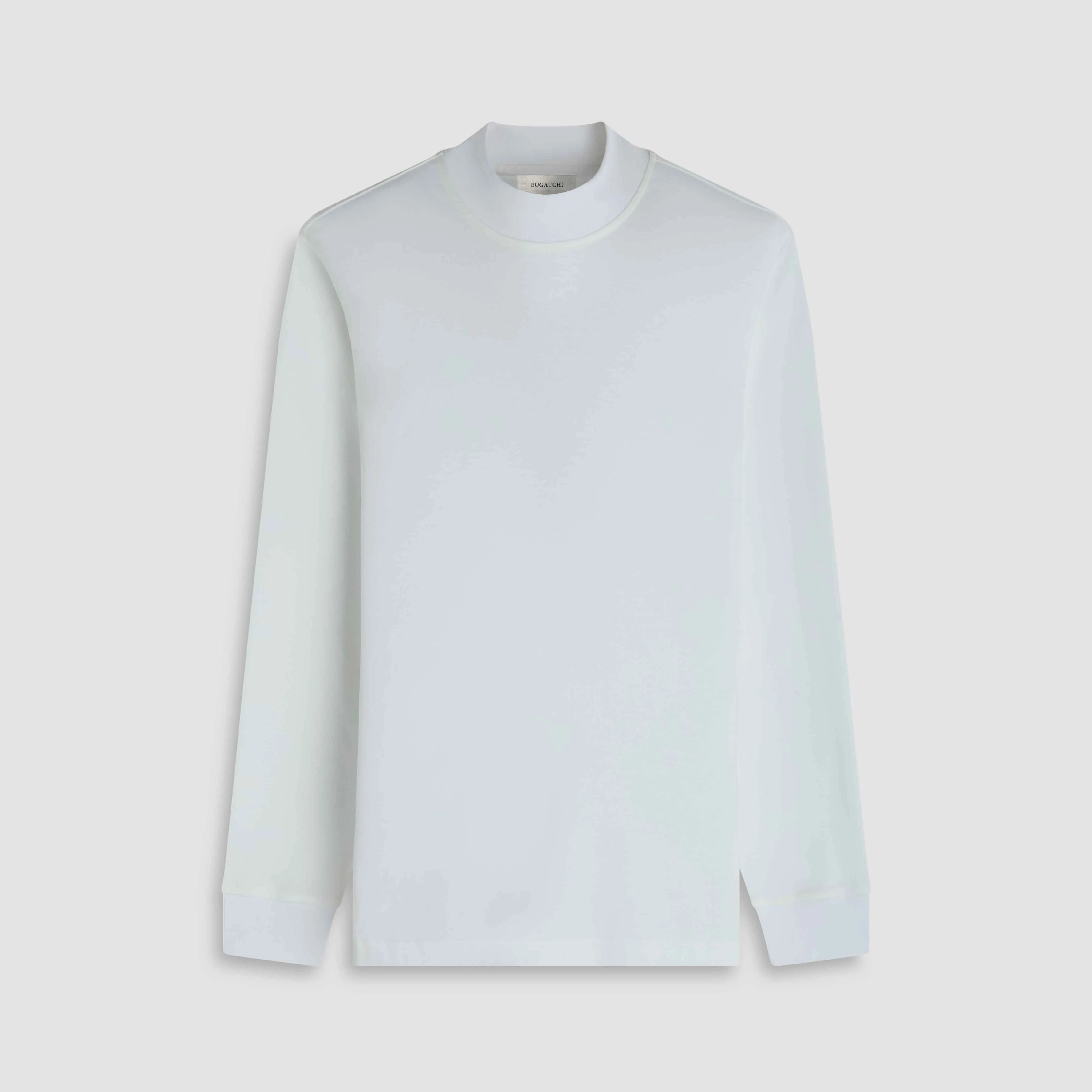 Solid Mock Neck Long Sleeve Tee sold by Bugatchi