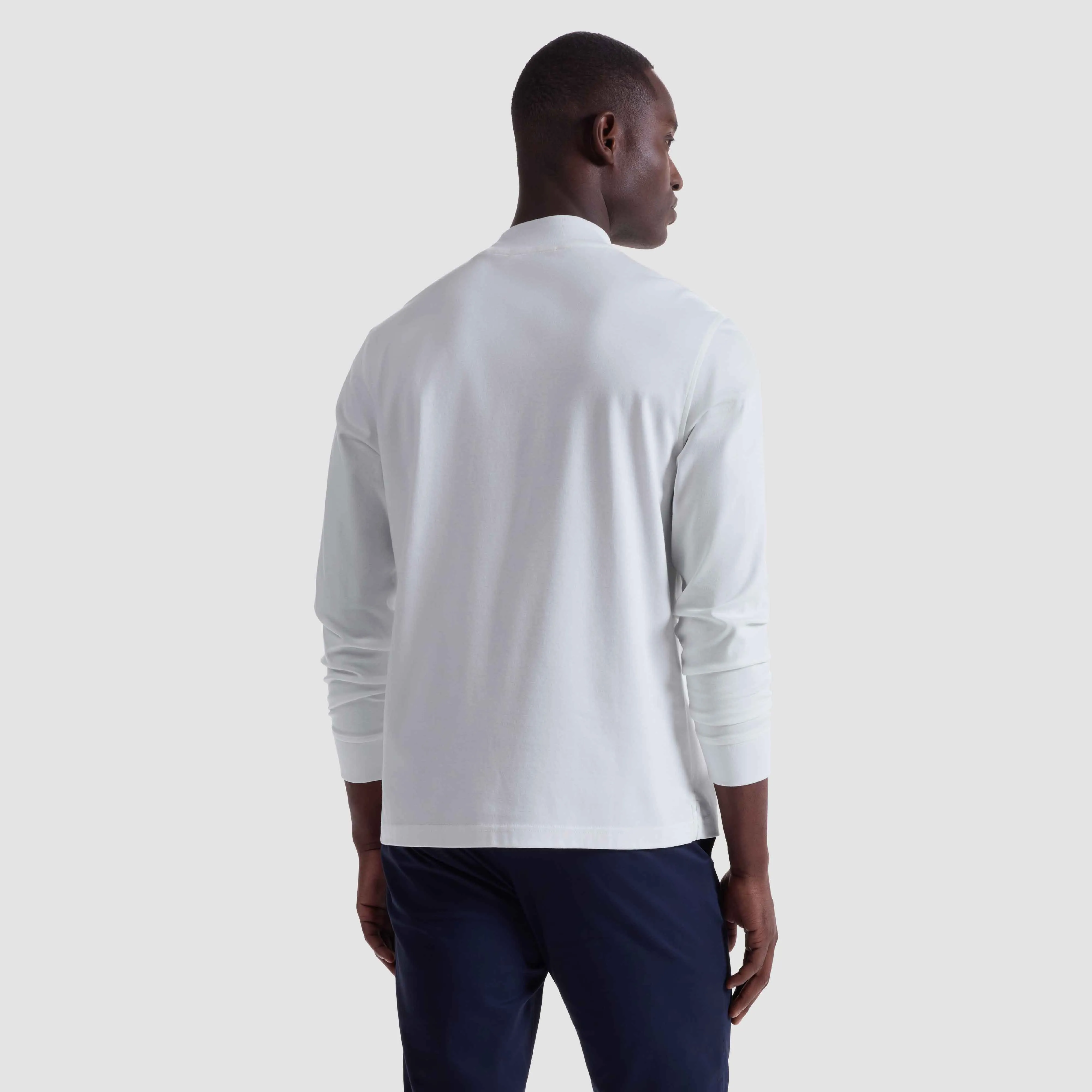 Solid Mock Neck Long Sleeve Tee sold by Bugatchi product image thumbnail 4