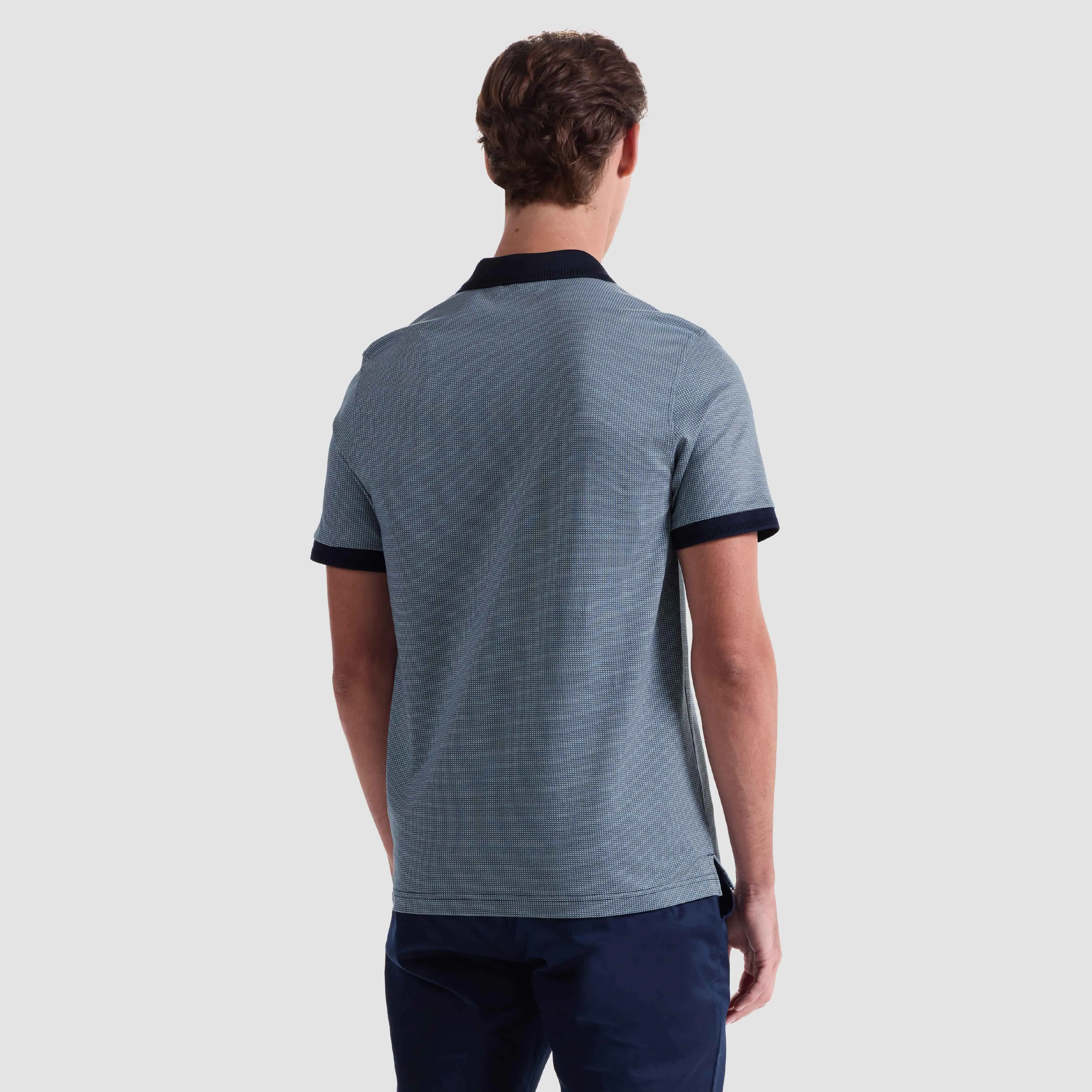 Pin Check Quarter Zip Polo sold by Bugatchi product image thumbnail 4