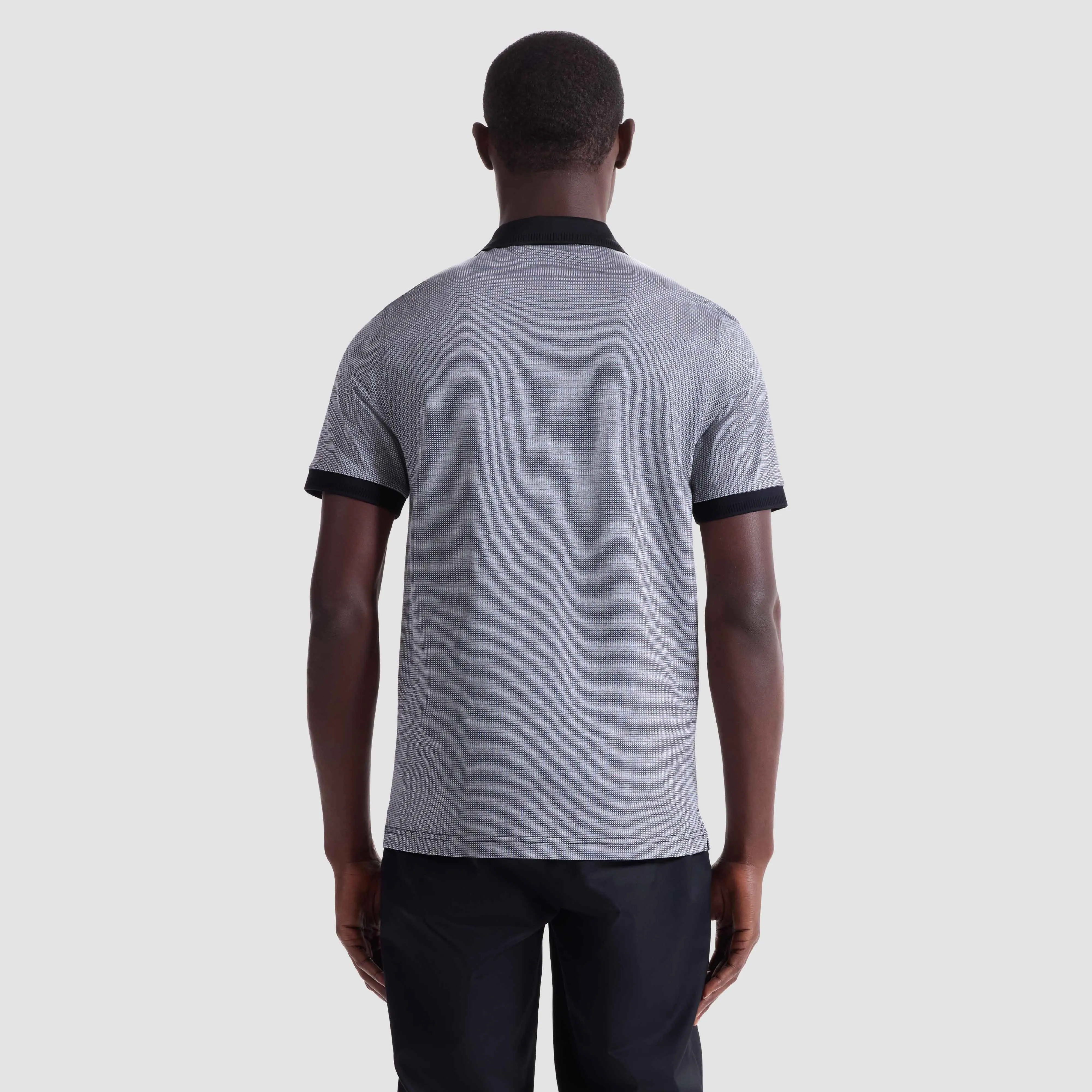 Pin Check Quarter Zip Polo sold by Bugatchi product image thumbnail 4