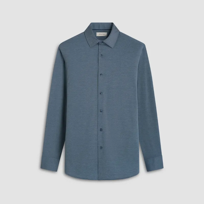 James Solid Twill OoohCotton Shirt sold by Bugatchi