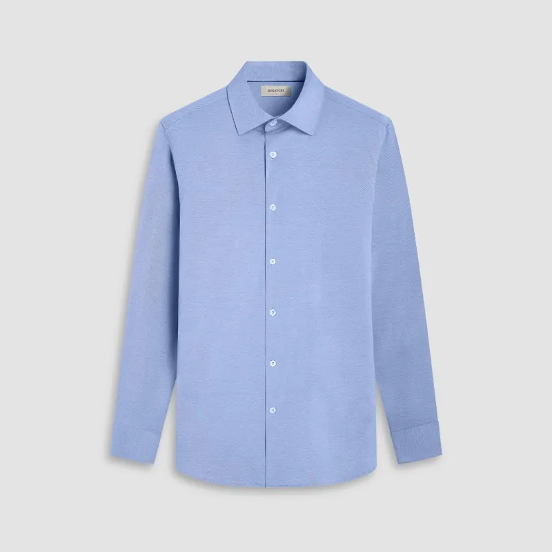 James Solid Twill OoohCotton Shirt sold by Bugatchi