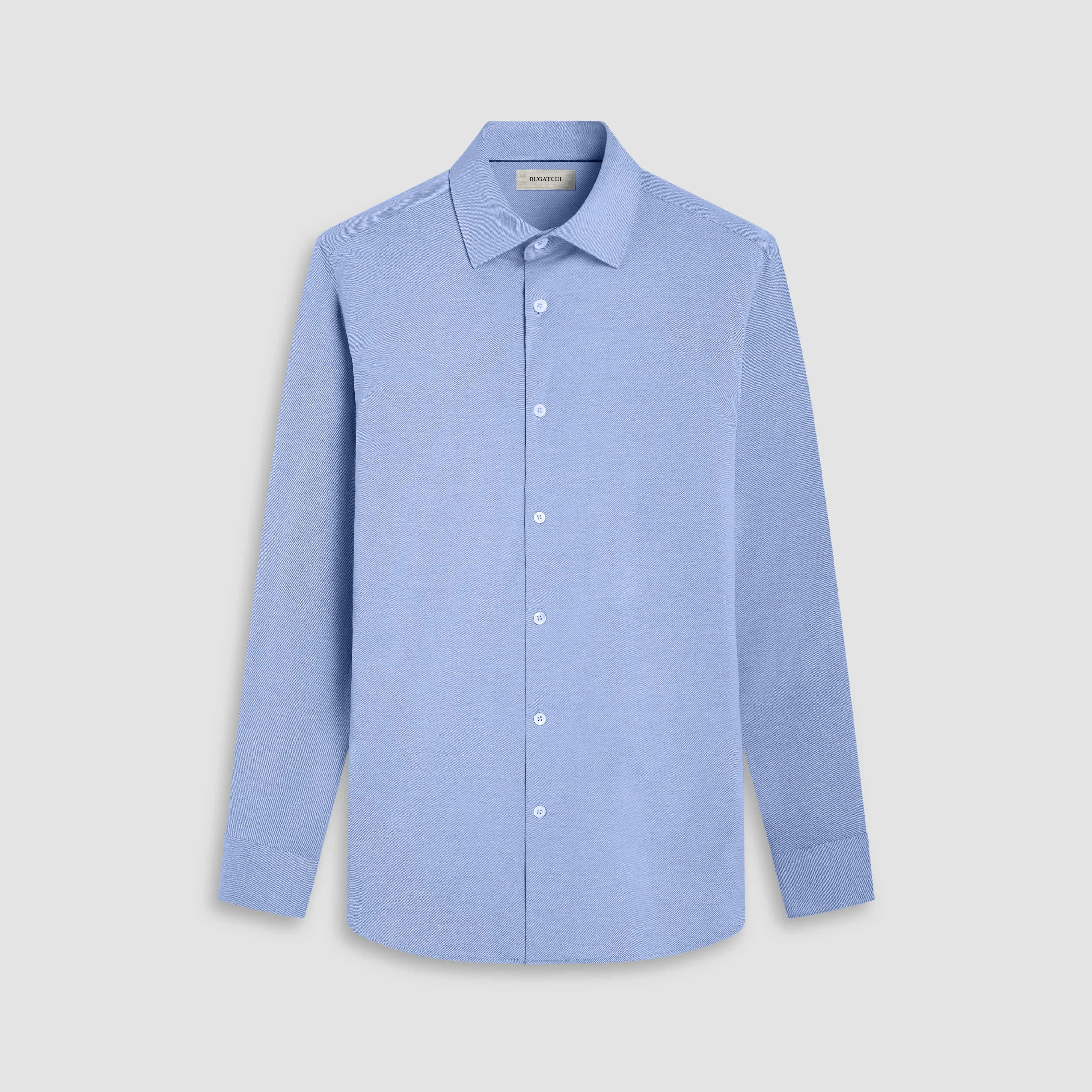 James Solid Twill OoohCotton Shirt sold by Bugatchi