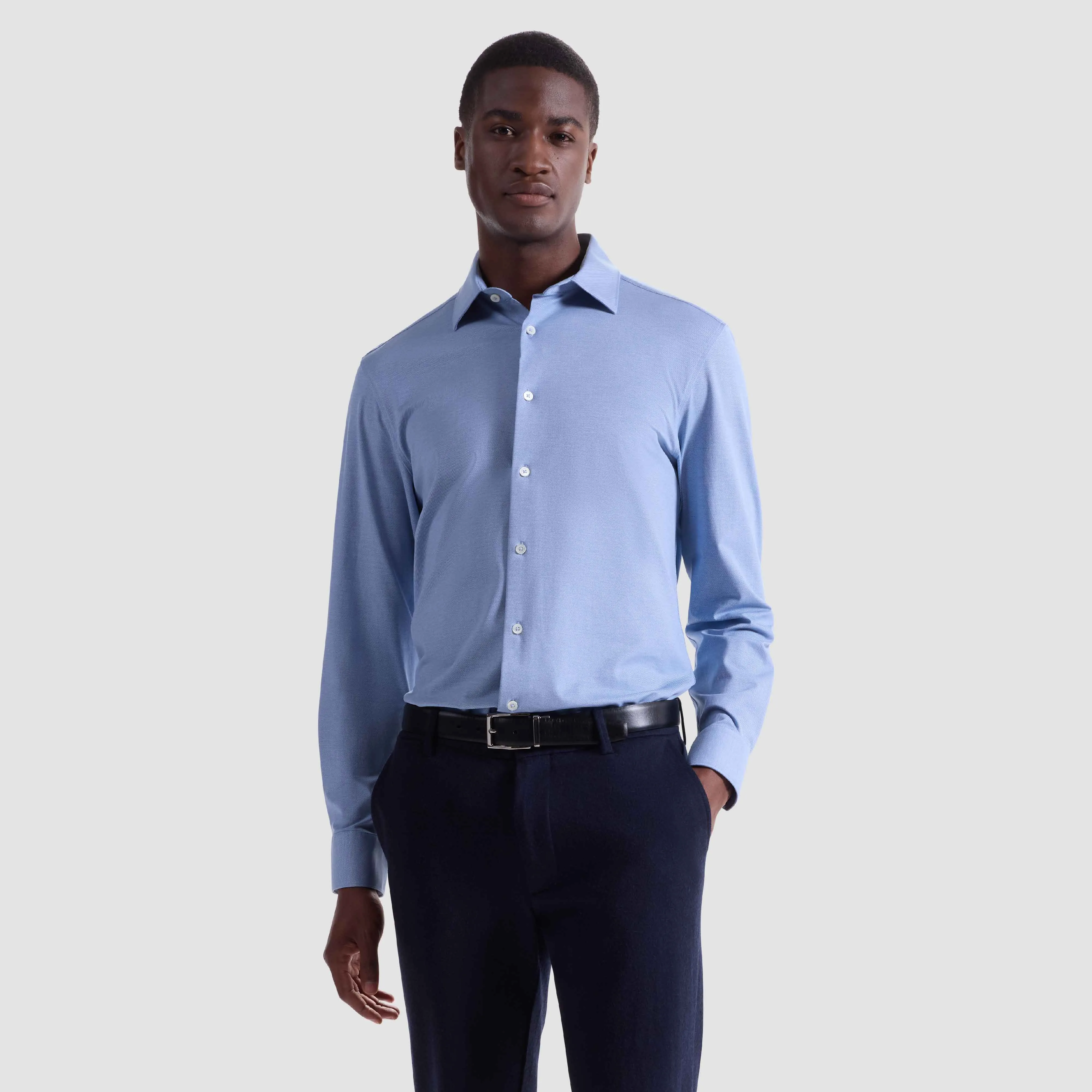 James Solid Twill OoohCotton Shirt sold by Bugatchi product image thumbnail 2