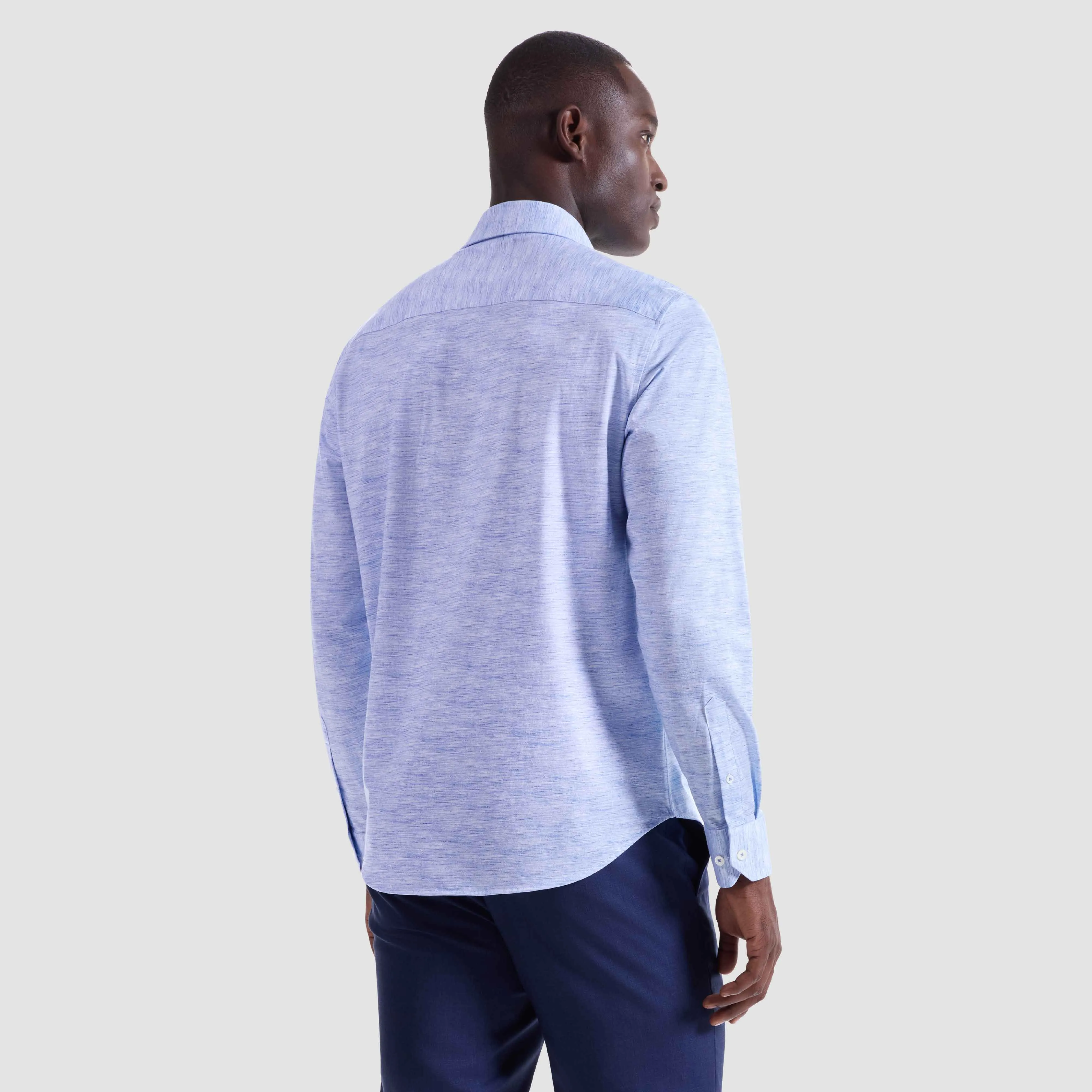 James Heathered OoohCotton Shirt sold by Bugatchi product image thumbnail 4
