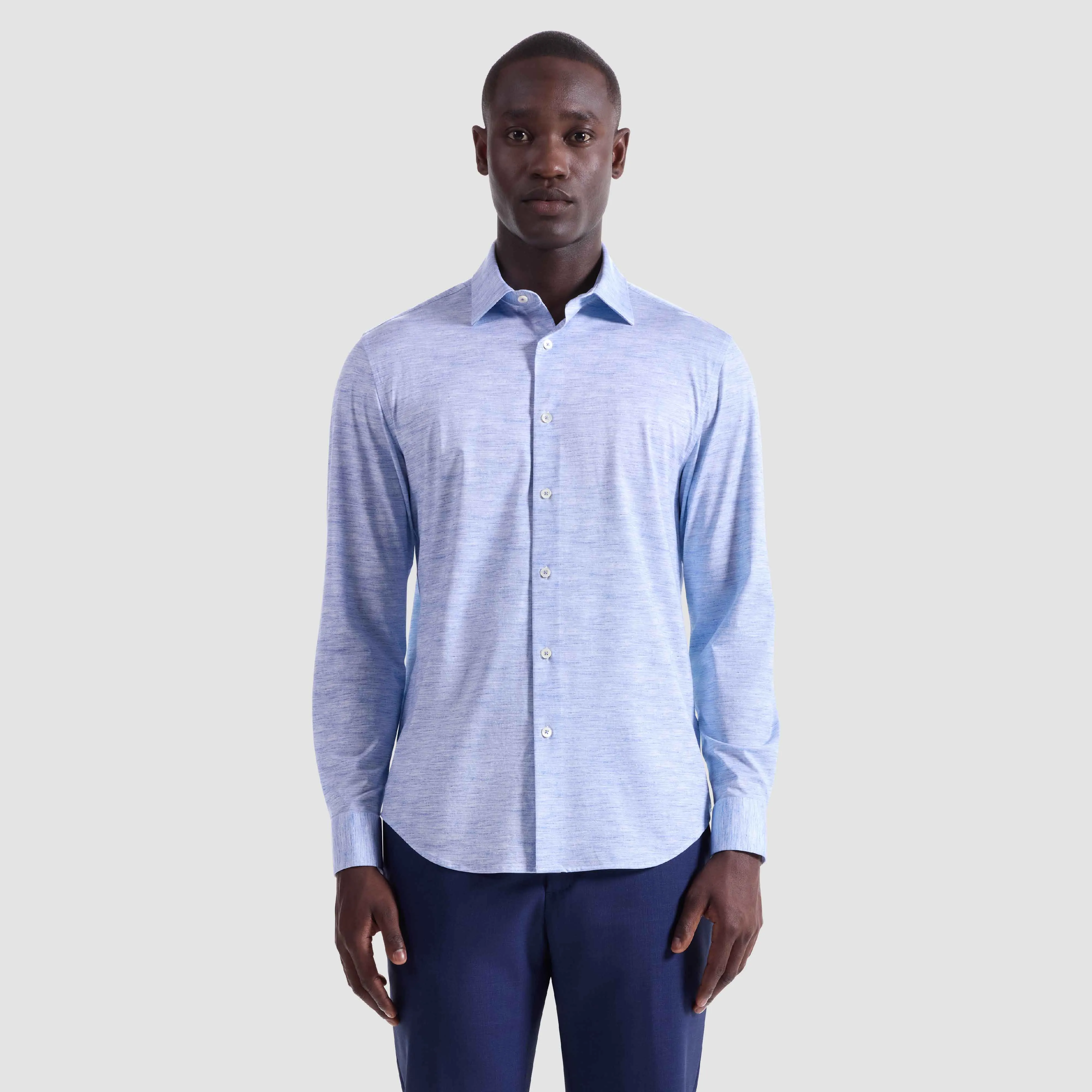 James Heathered OoohCotton Shirt sold by Bugatchi product image thumbnail 2