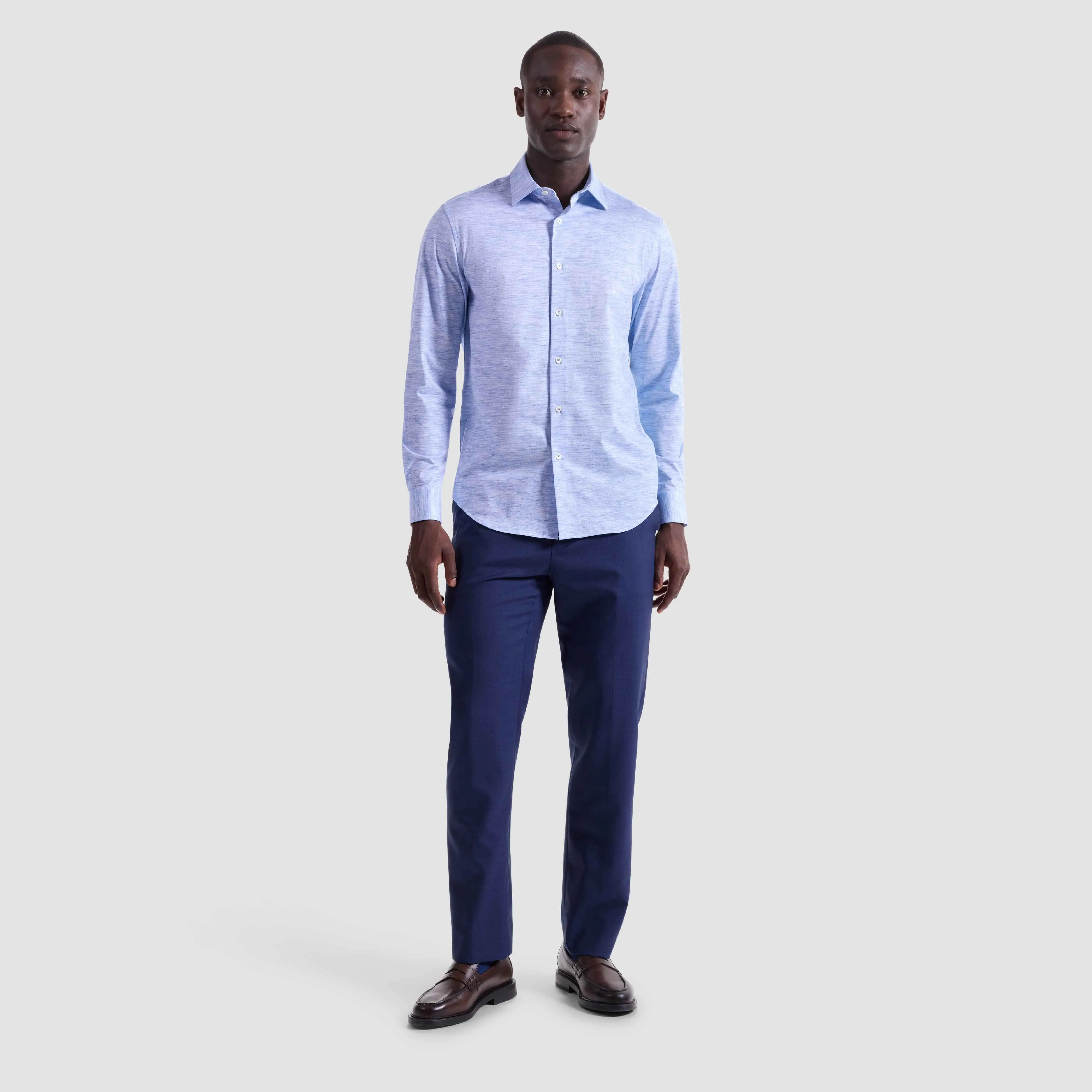 James Heathered OoohCotton Shirt sold by Bugatchi product image thumbnail 5