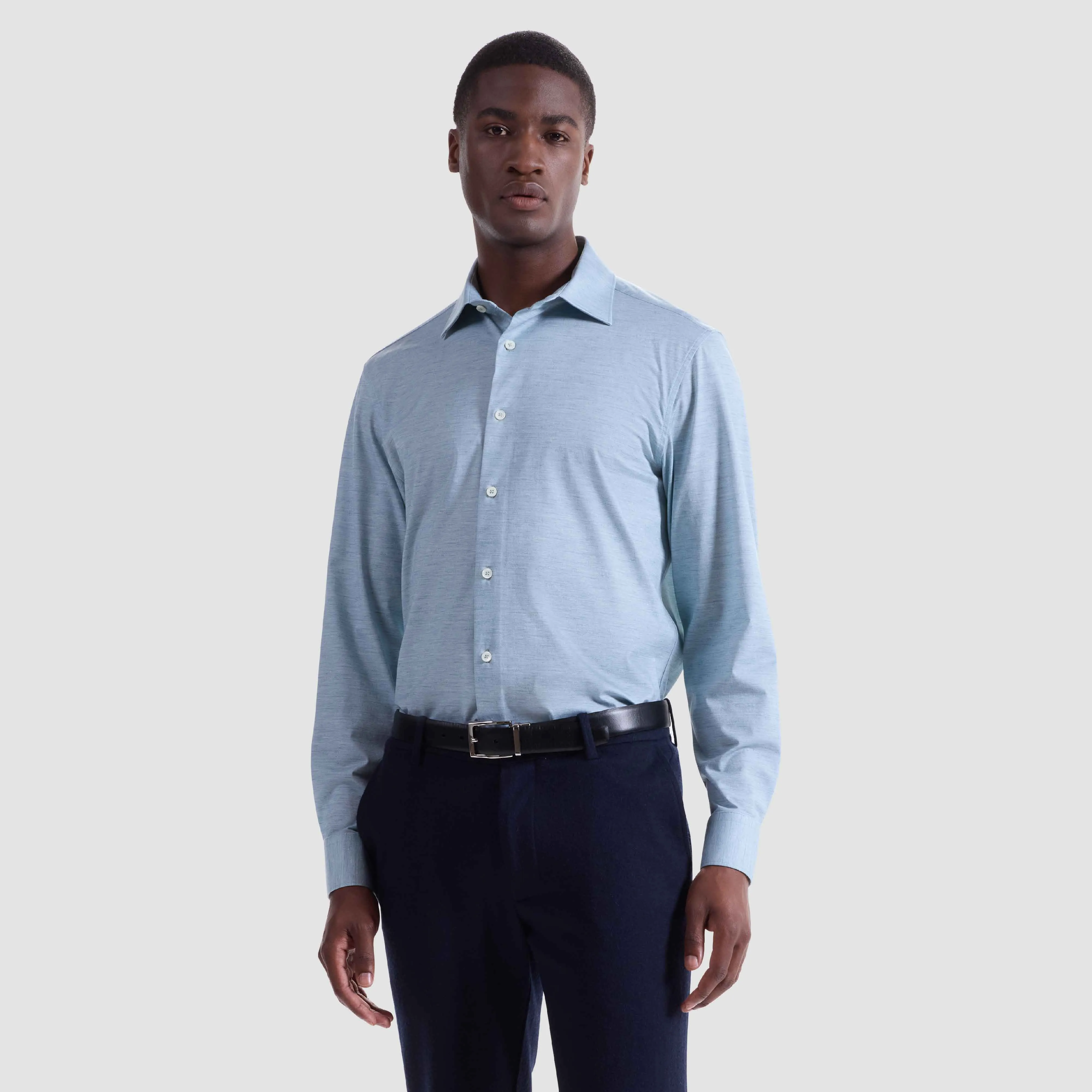 James Heathered OoohCotton Shirt sold by Bugatchi product image thumbnail 2