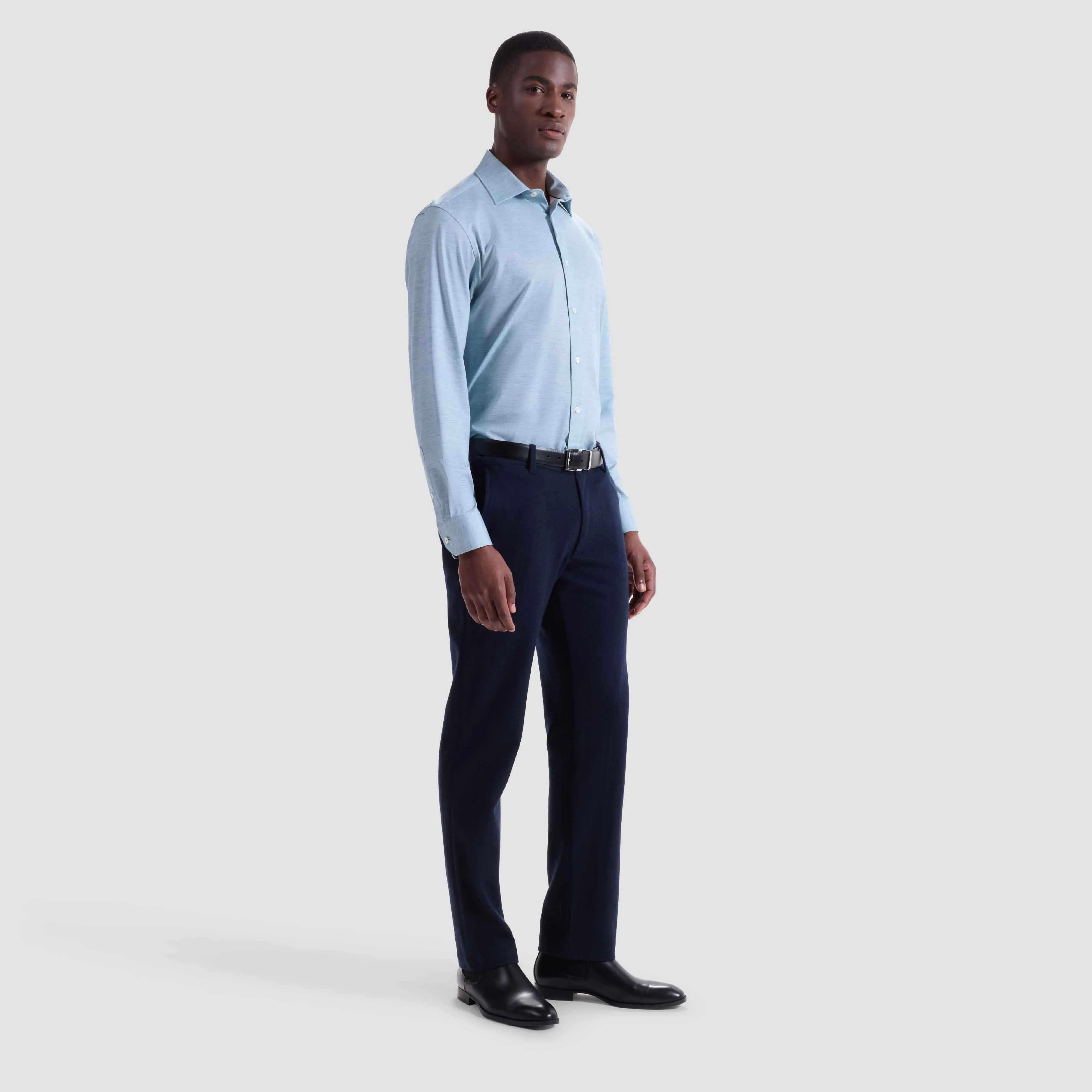James Heathered OoohCotton Shirt sold by Bugatchi product image thumbnail 5