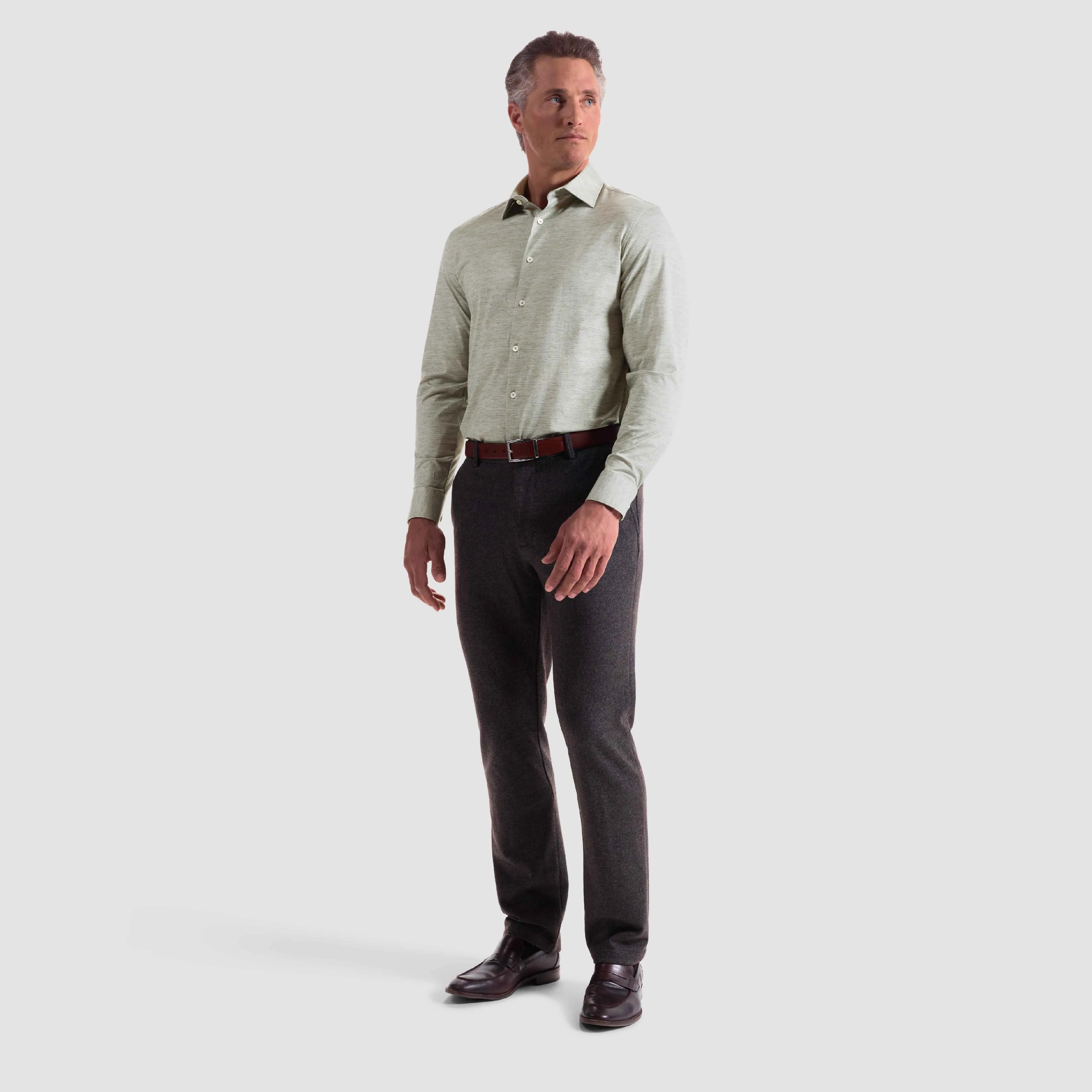 James Heathered OoohCotton Shirt sold by Bugatchi product image thumbnail 5