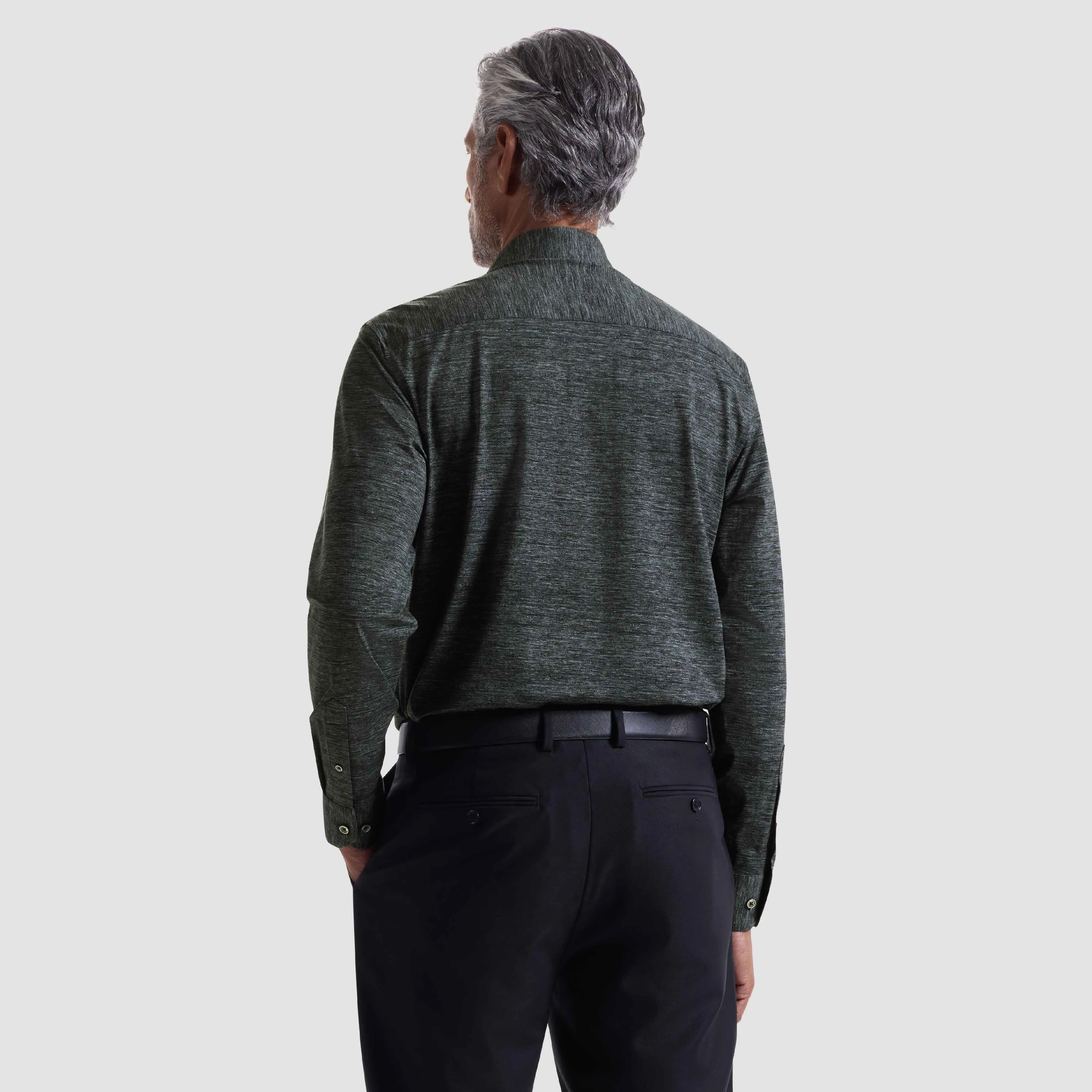 James Heathered OoohCotton Shirt sold by Bugatchi product image thumbnail 4