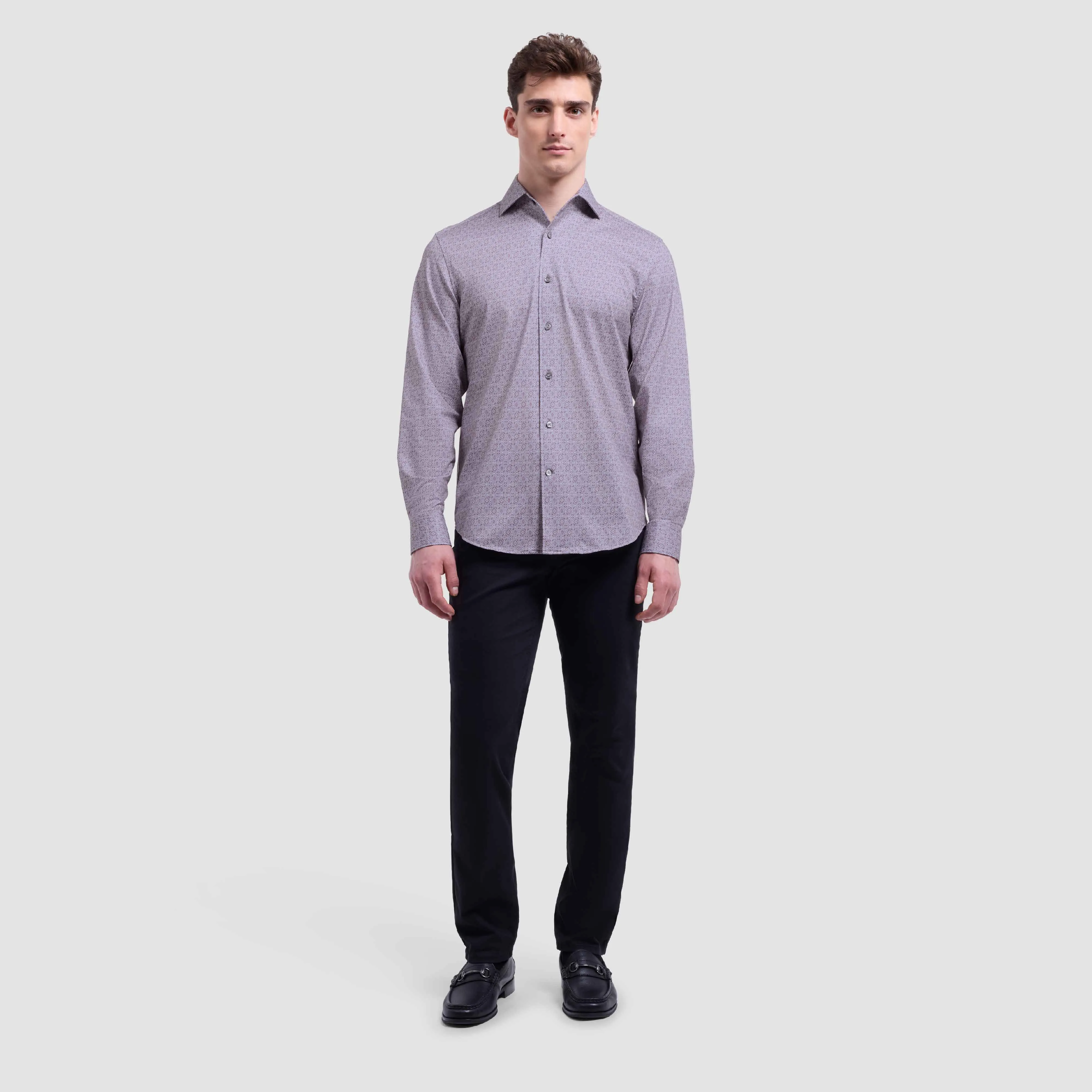 Devon Geometric OoohCotton Shirt sold by Bugatchi product image thumbnail 5