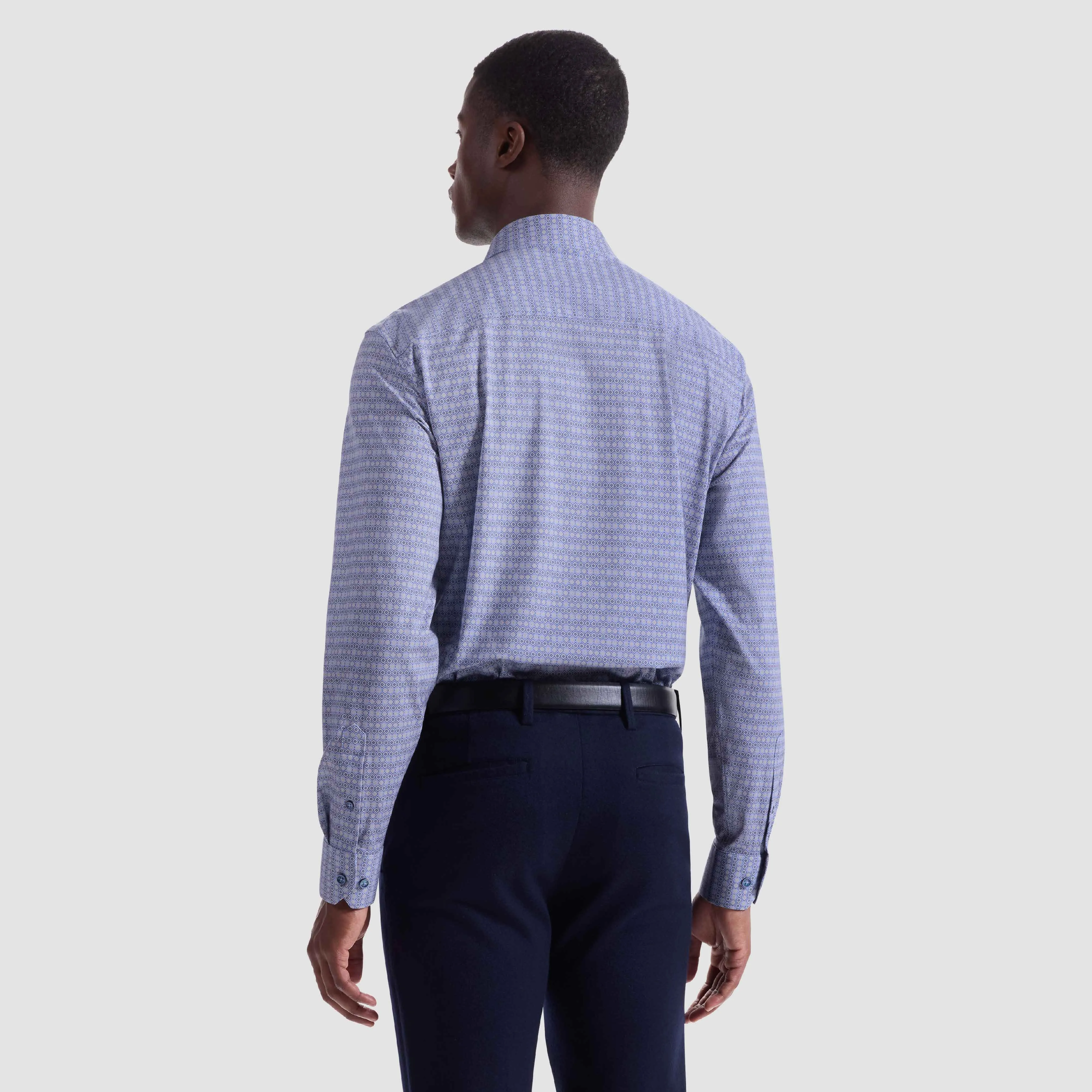 James Geometric OoohCotton Shirt sold by Bugatchi product image thumbnail 4